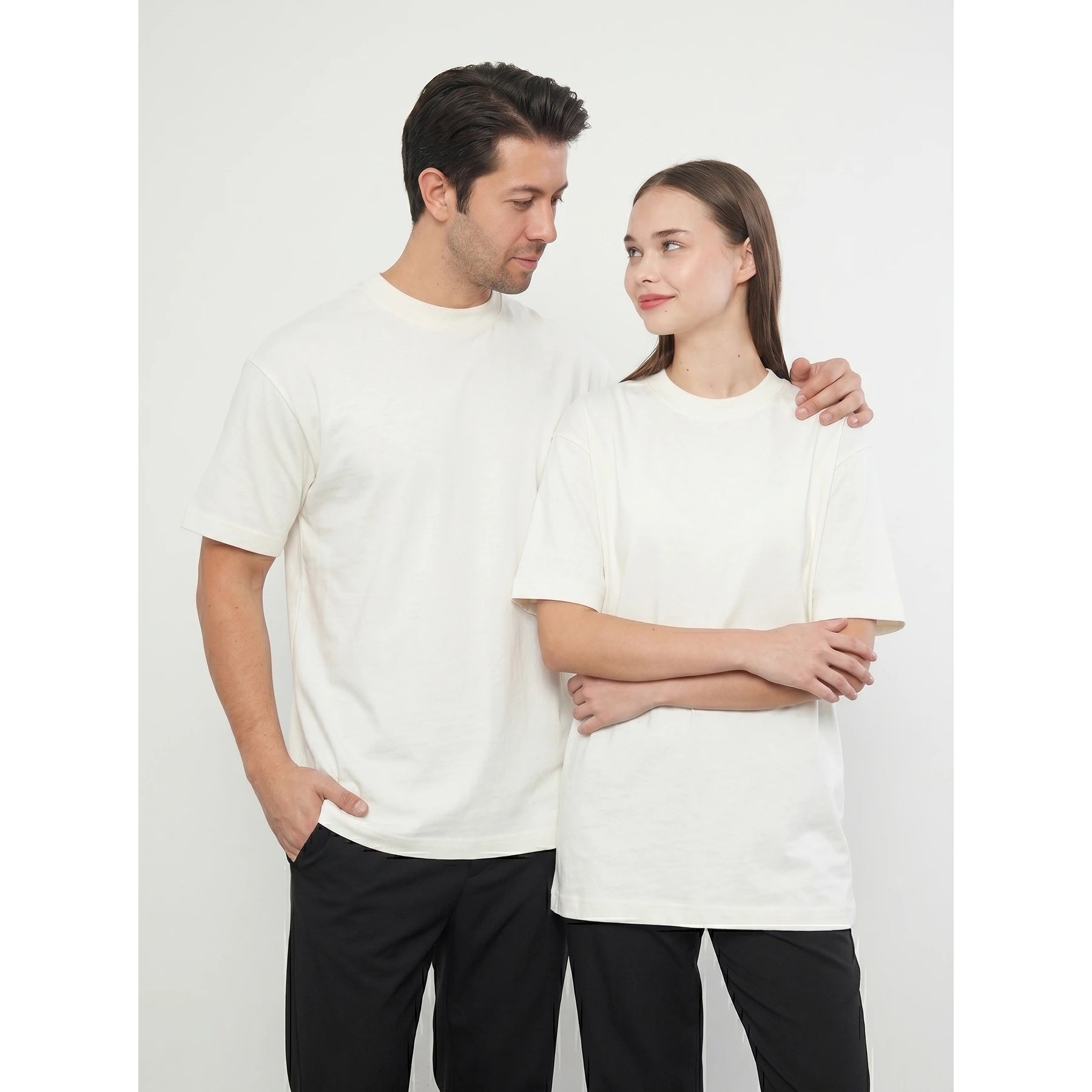Off-White Washed Oversized Tshirt | Montivo Pakistan