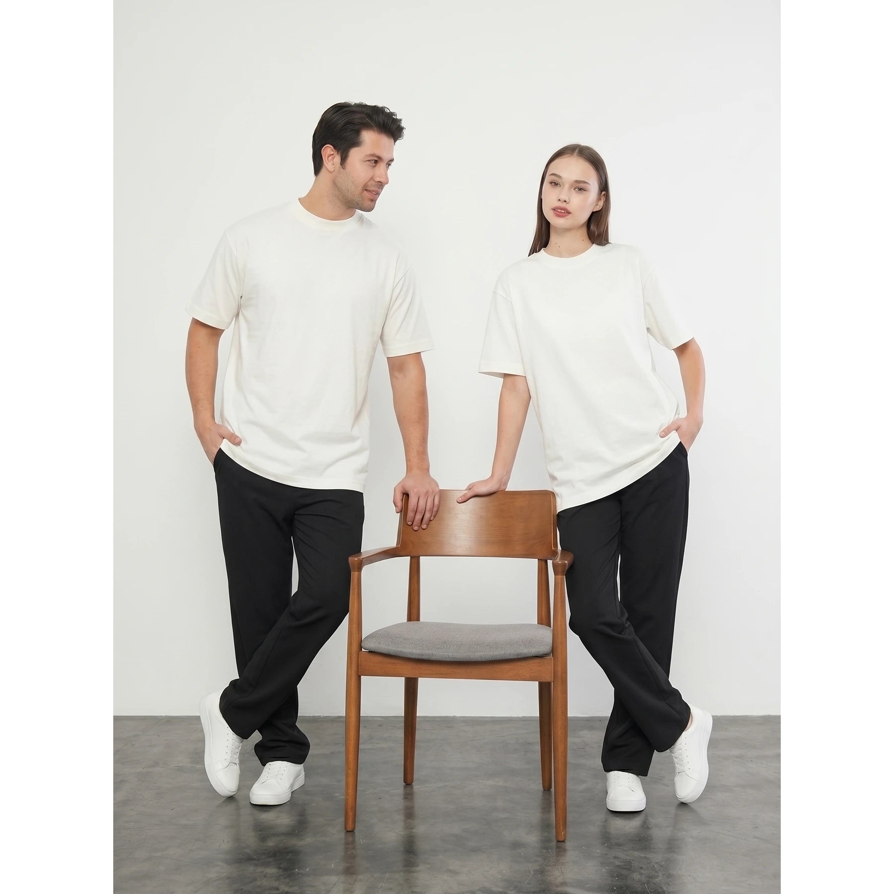 Off-White Washed Oversized Tshirt | Montivo Pakistan