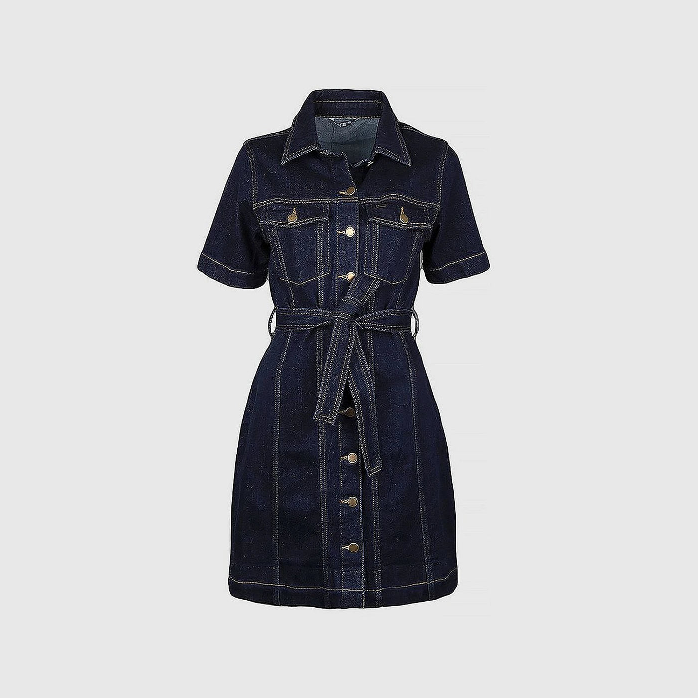 Dark Blue Denim Dress | Montivo Pakistan