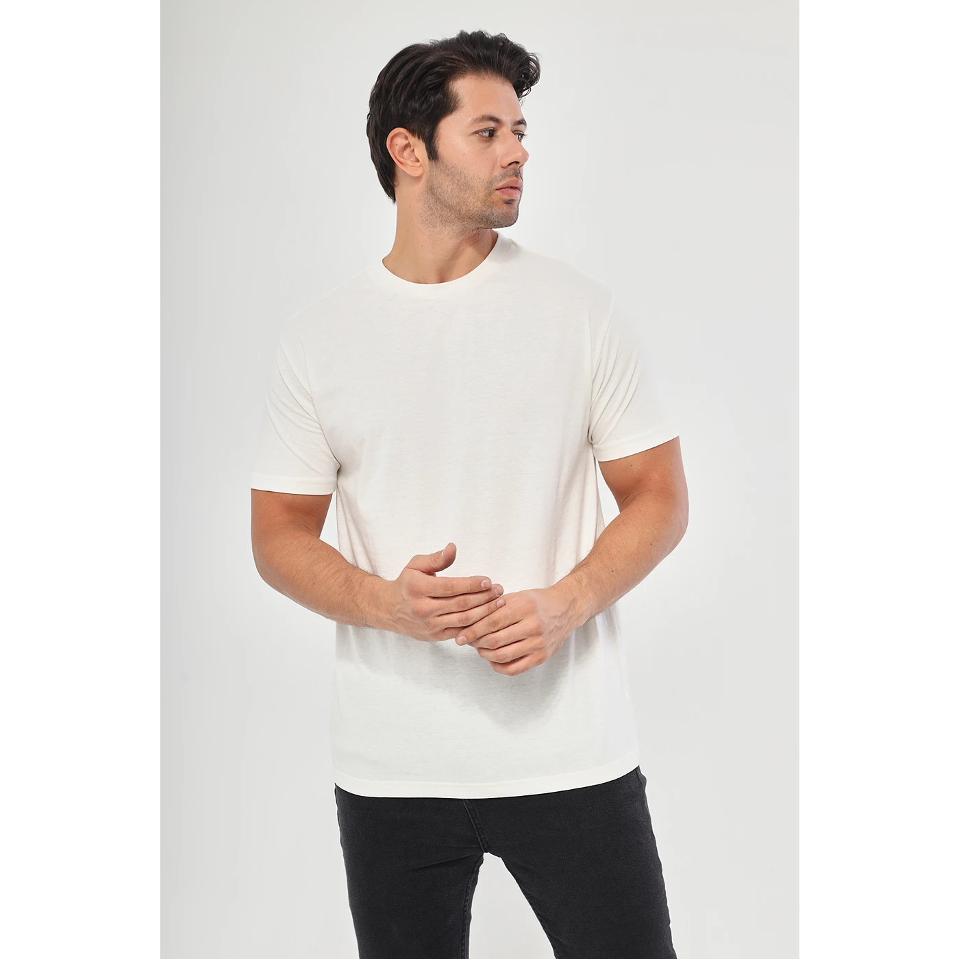 Ecru Slim Fit Tshirt | Montivo Pakistan