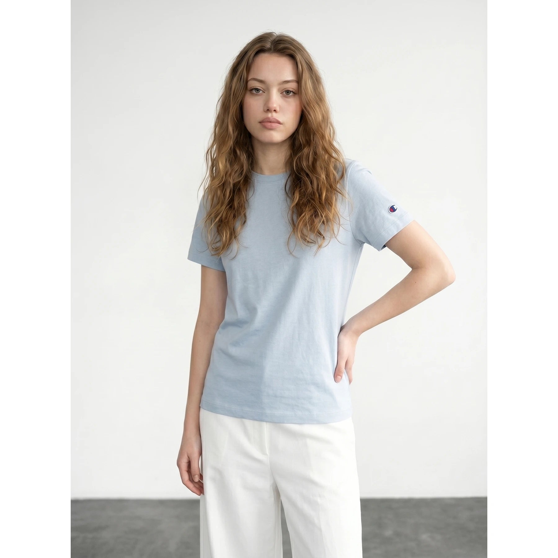 Light Blue CHMP Slim Fit Tshirt | Montivo Pakistan