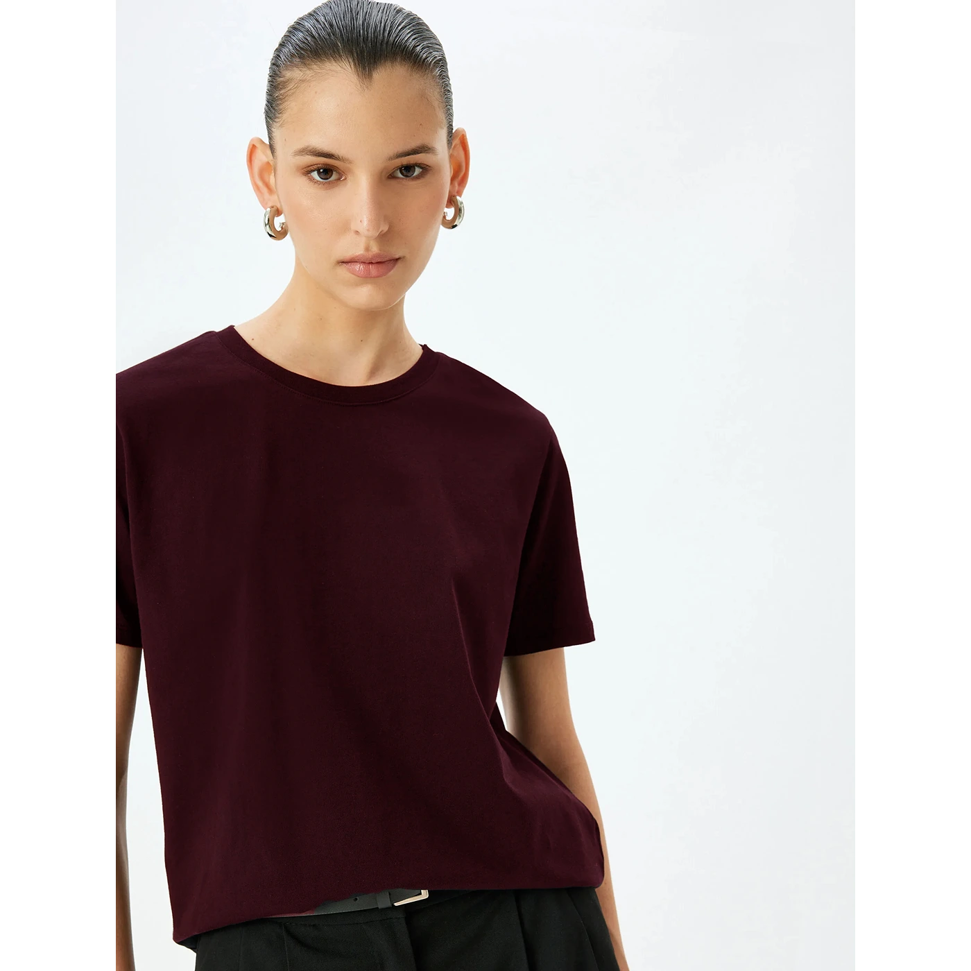 Gear Burgundy Relaxed Fit Tshirt | Montivo Pakistan