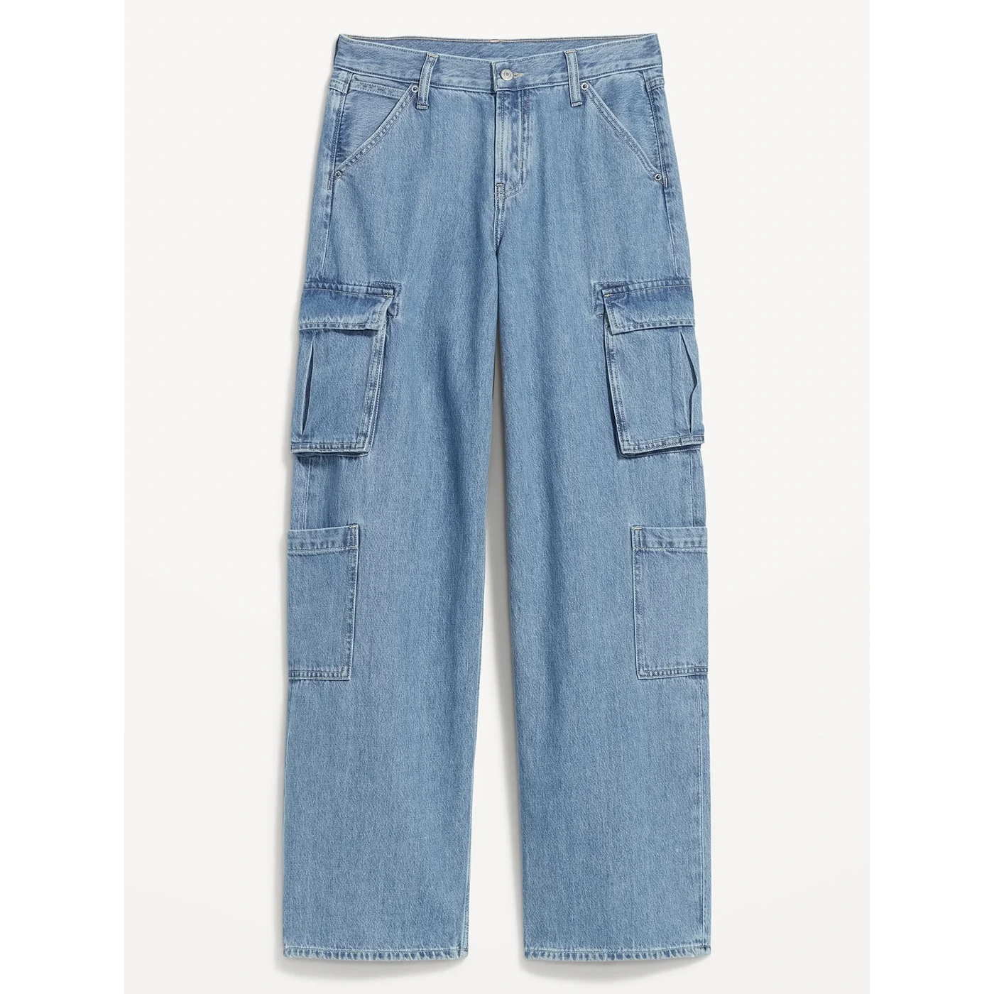 Mid Rise Baggy Wide Leg Cargo Jeans | Montivo Pakistan