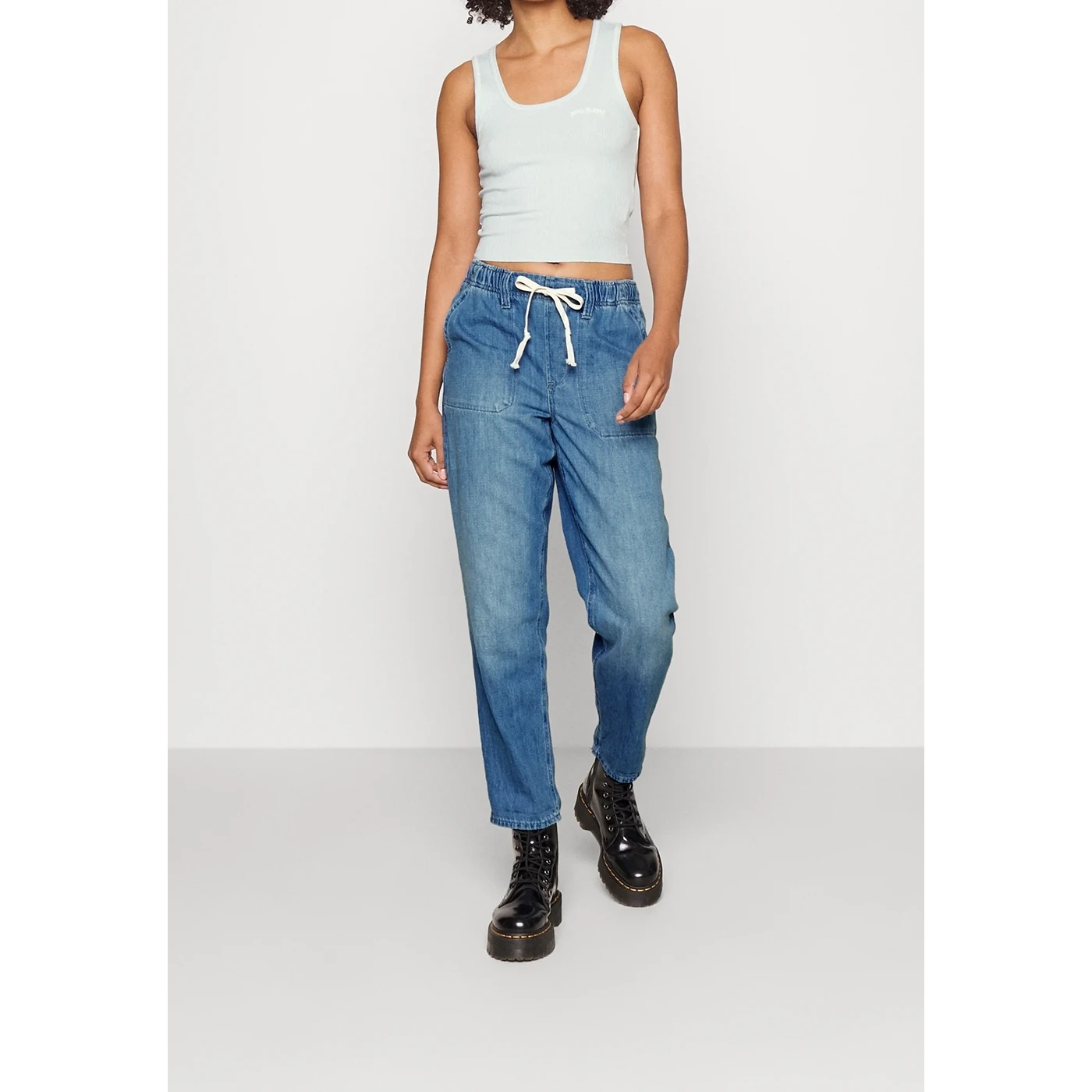 Mid Blue Easy Denim Trouser Jeans | Montivo Pakistan