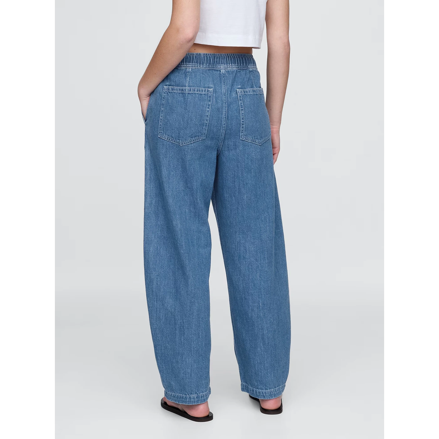 Mid Blue Barrel Trouser Jeans | Montivo Pakistan