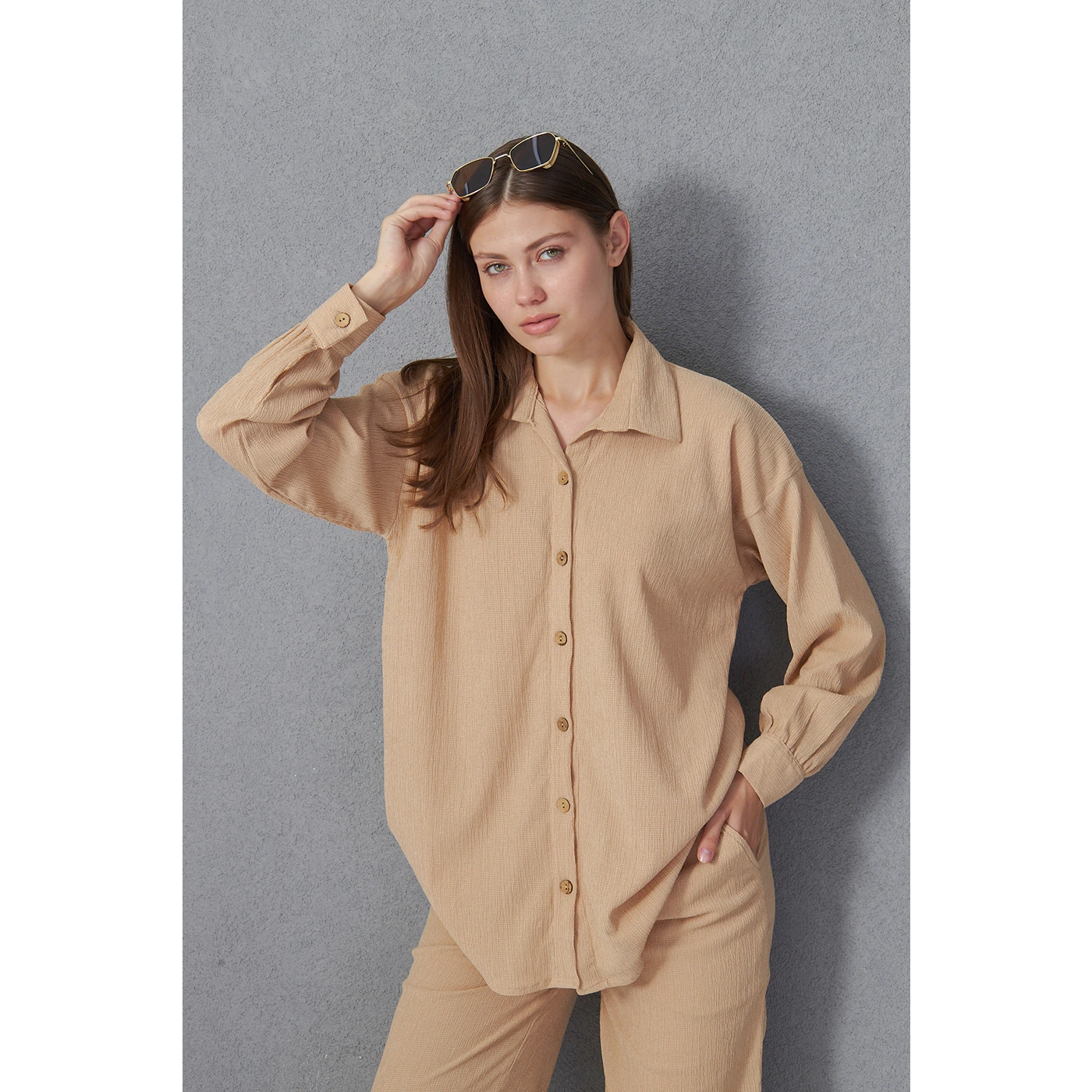 Textured Dune Co-ord Set | Montivo Pakistan