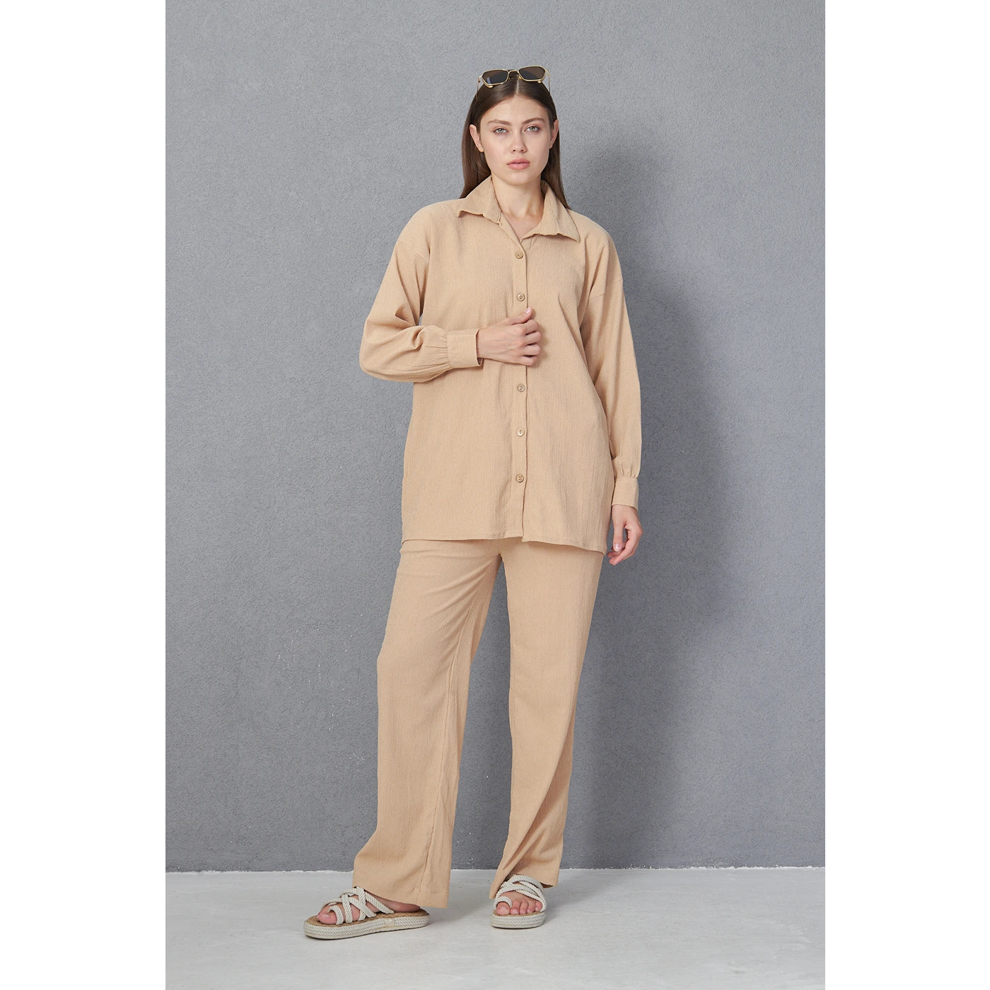 Textured Dune Co-ord Set | Montivo Pakistan