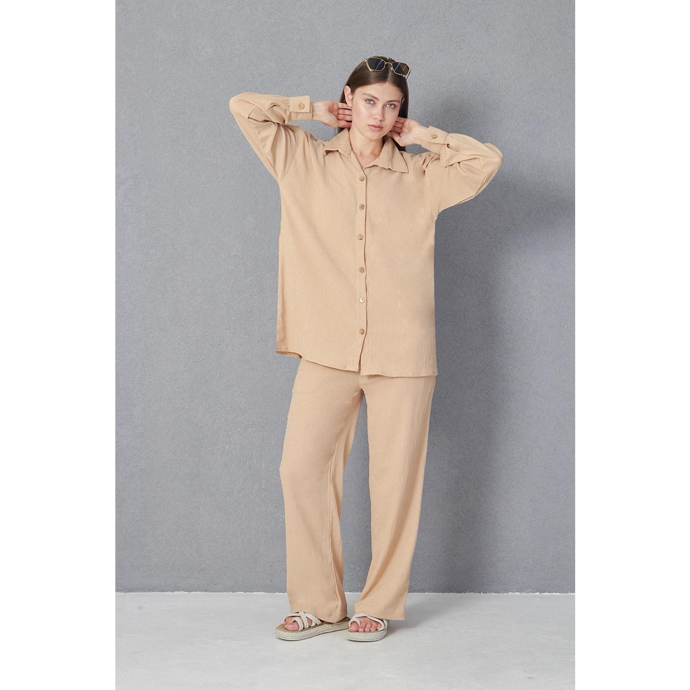 Textured Dune Co-ord Set | Montivo Pakistan