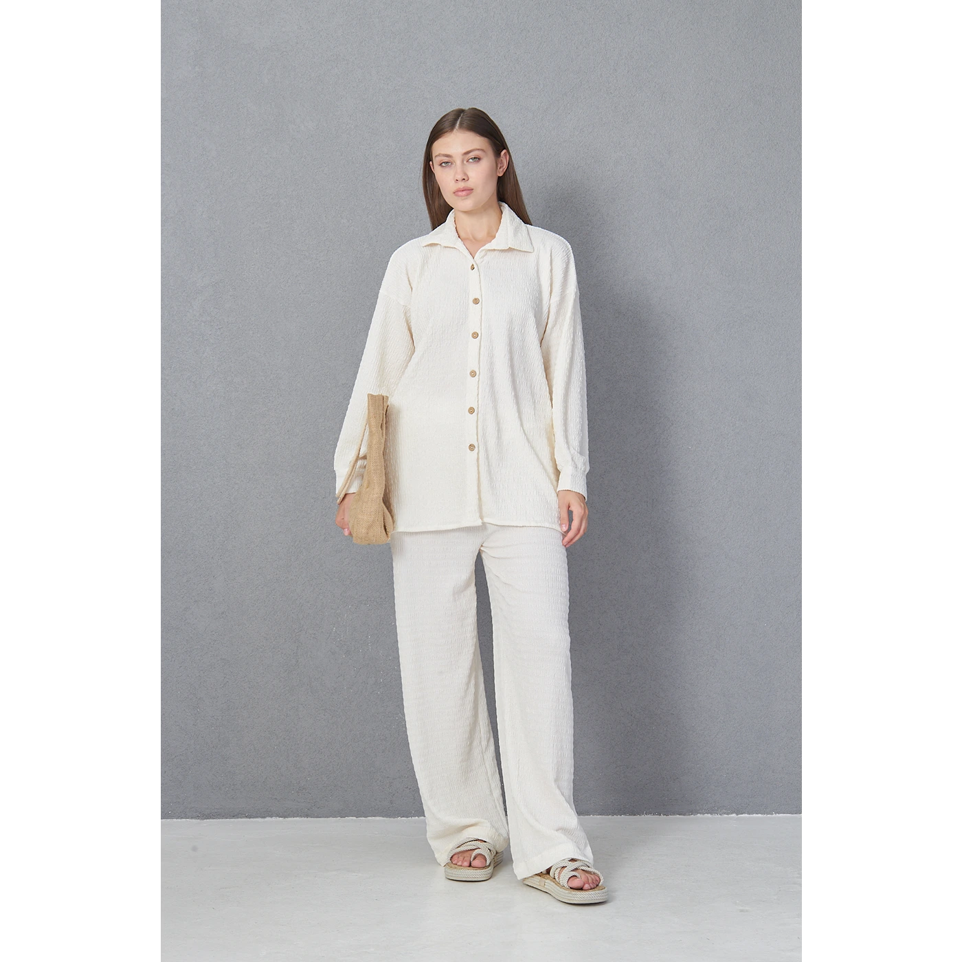 Cream Aura Co-ord Set | Montivo Pakistan