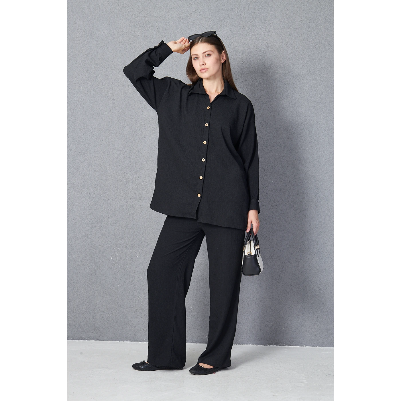 Midnight Texture Co-ord Set | Montivo Pakistan