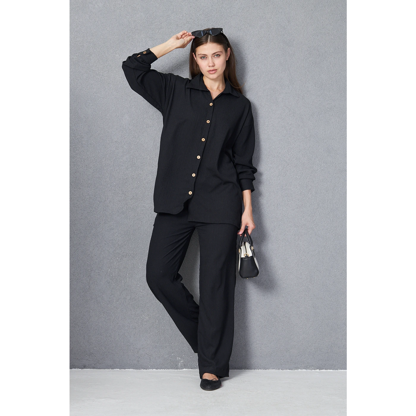 Midnight Texture Co-ord Set | Montivo Pakistan