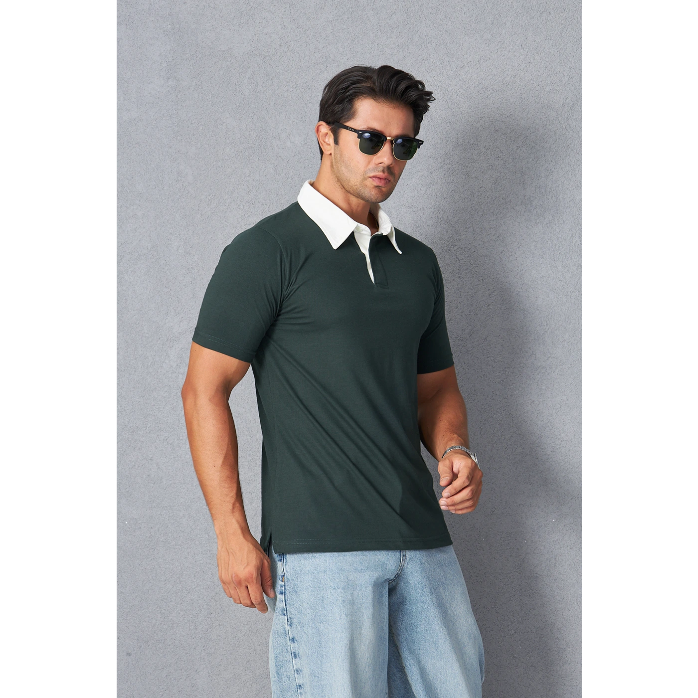 Green Double Placket Regular Fit Polo | Montivo Pakistan