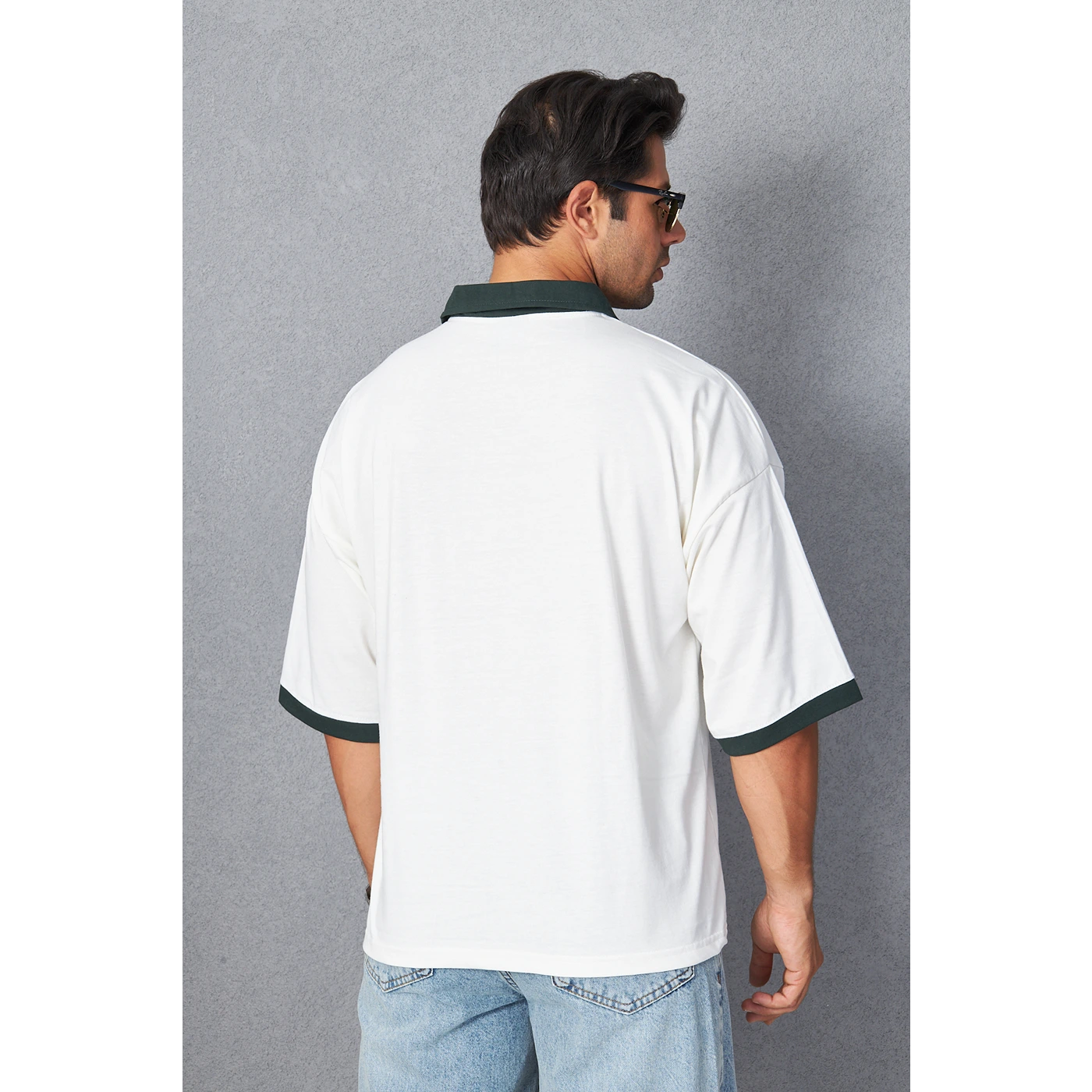 White Manhattan Unisex Oversized Polo | Montivo Pakistan