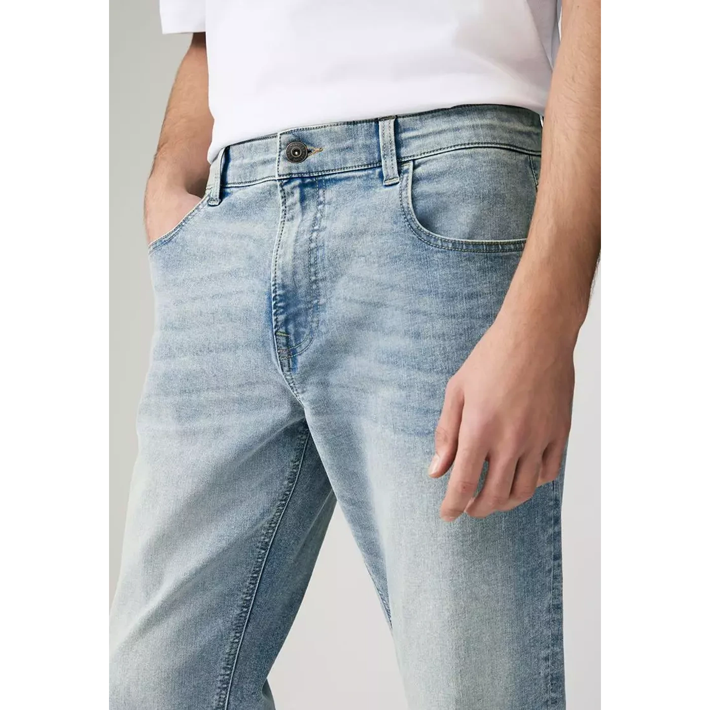 Light Blue Regular Relaxed Fit Jeans | Montivo Pakistan