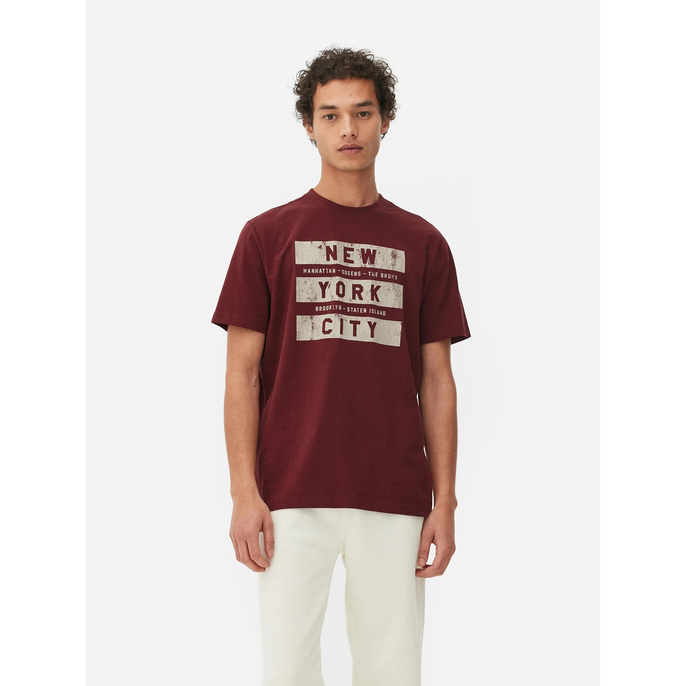 PMK Burgundy Graphic Regular Fit Tshirt | Montivo Pakistan