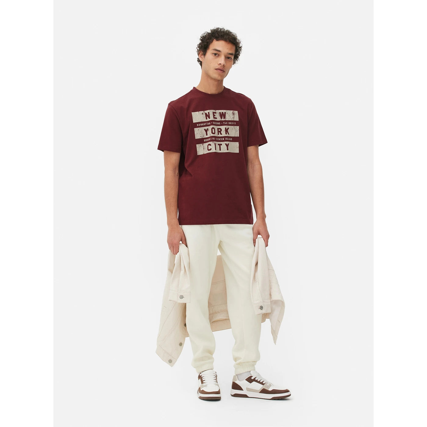 PMK Burgundy Graphic Regular Fit Tshirt | Montivo Pakistan