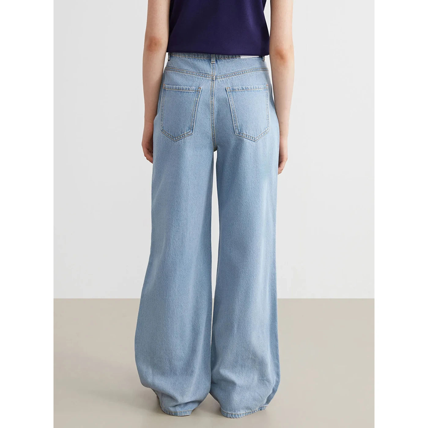 Light Blue Wide Leg Jeans | Montivo Pakistan