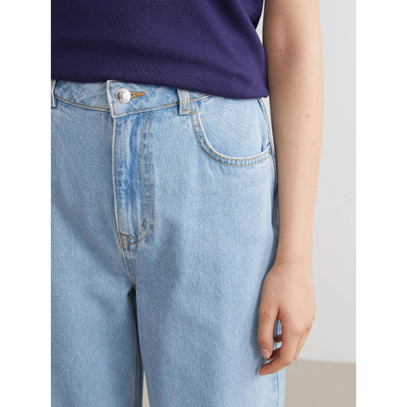 Light Blue Wide Leg Jeans | Montivo Pakistan