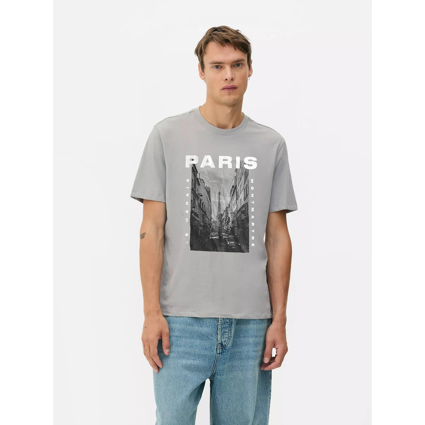 PMK Grey Graphic Regular Fit Tshirt | Montivo Pakistan