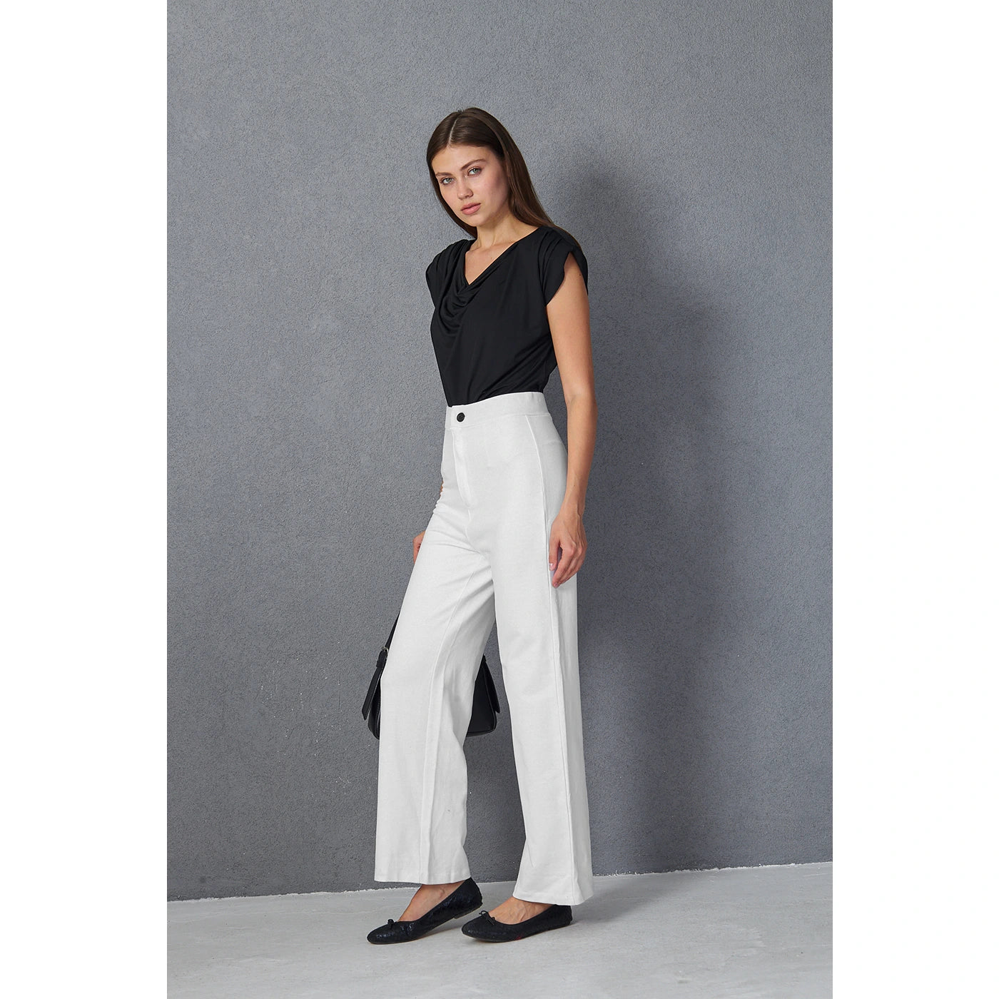 White Wide Leg Pants | Montivo Pakistan