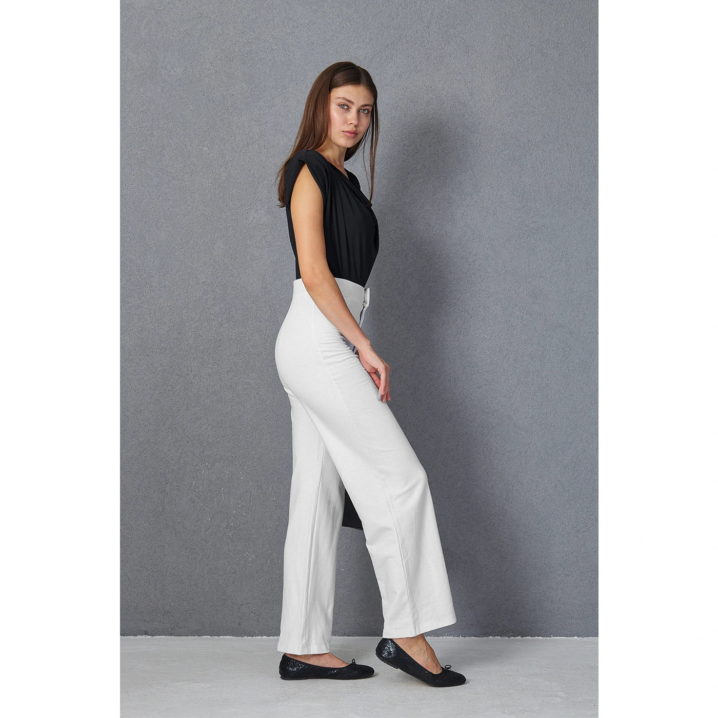 White Wide Leg Pants | Montivo Pakistan