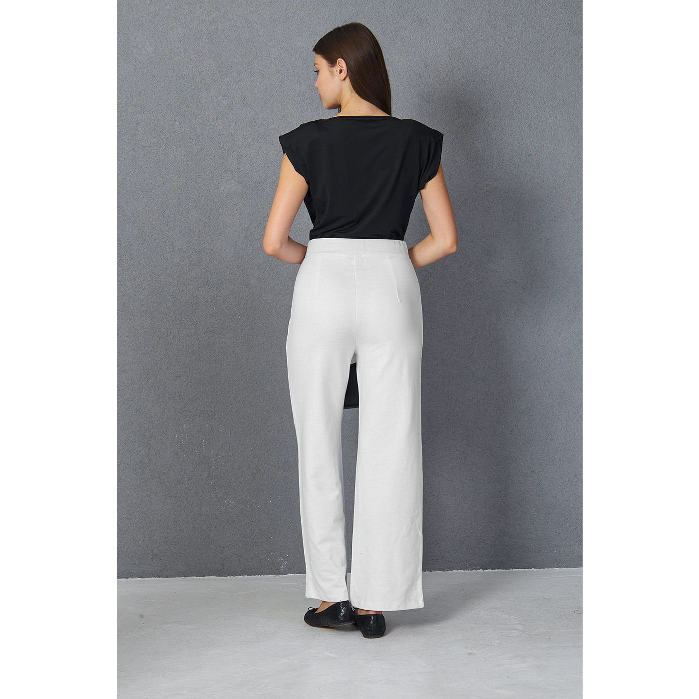 White Wide Leg Pants | Montivo Pakistan