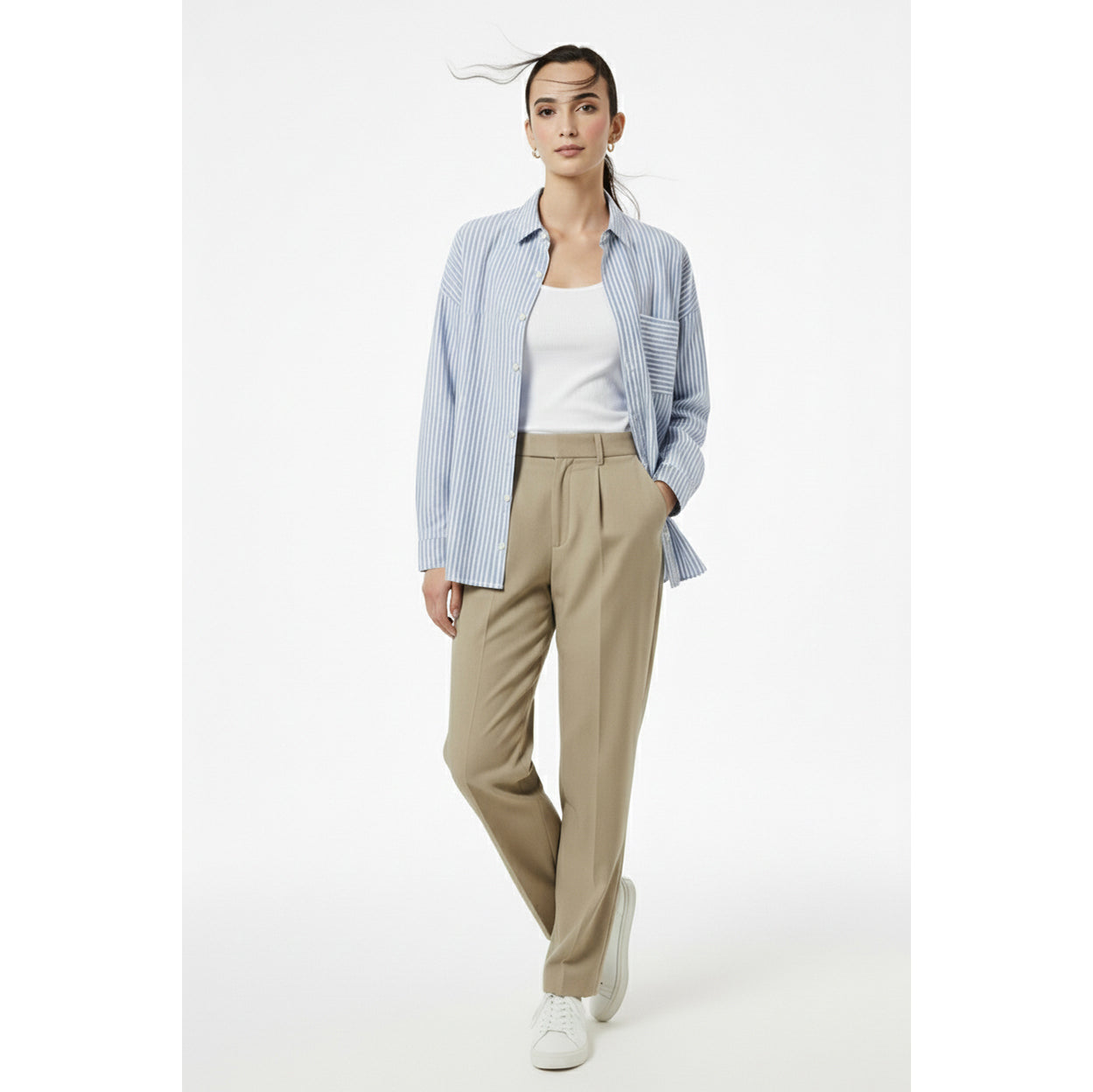 Blue Stripes Oversized Shirt | Montivo Pakistan