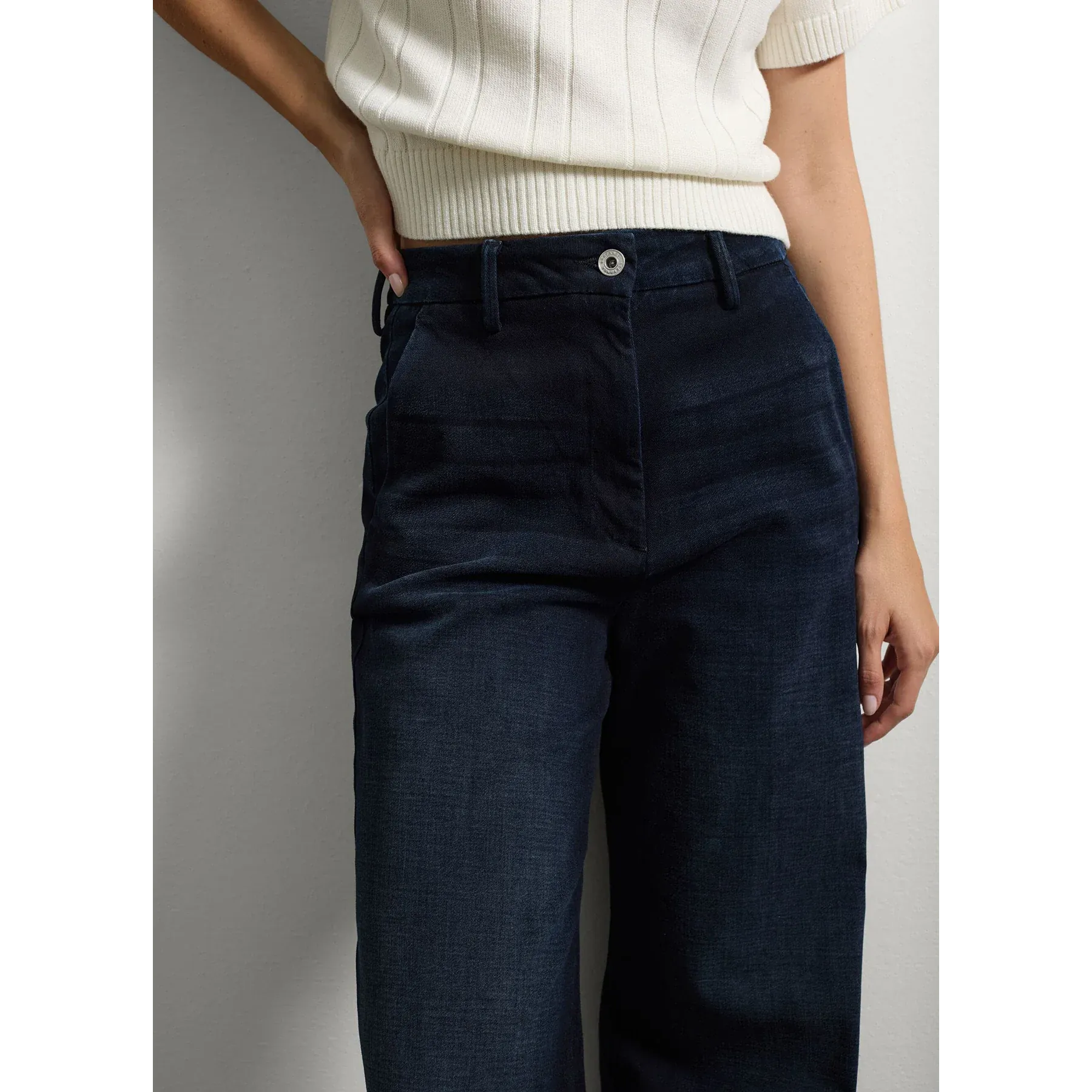 Wide Leg Blue Denim Jeans | Montivo Pakistan