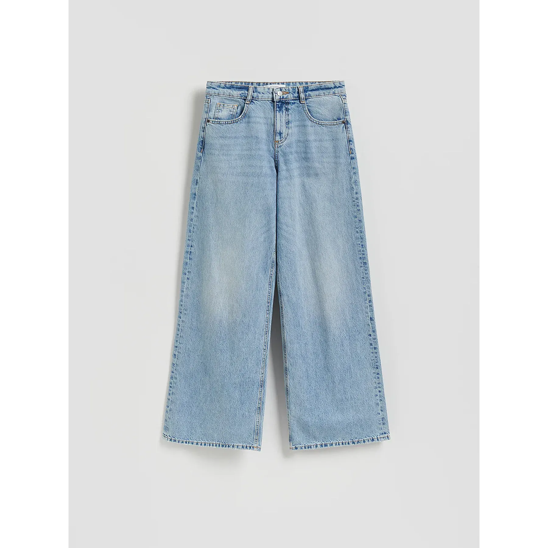 Light Blue Long Wide Leg Jeans | Montivo Pakistan