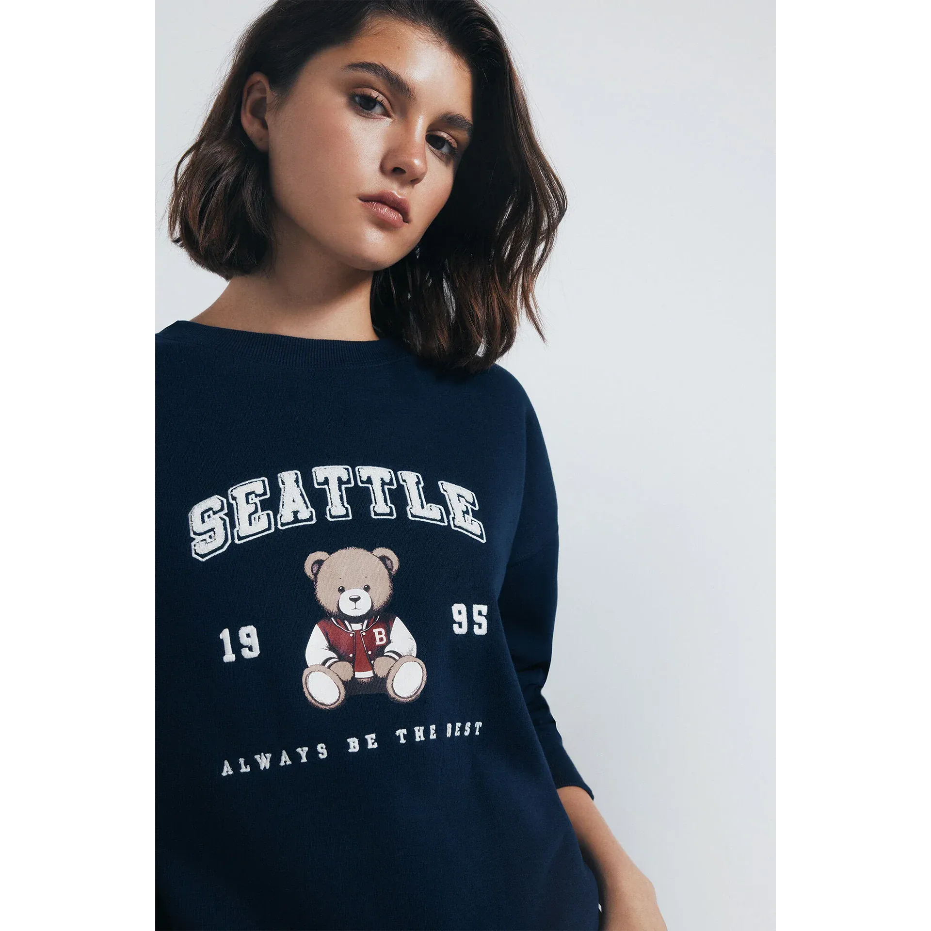 City Graphic Navy Oversized Sweatshirt | Montivo Pakistan
