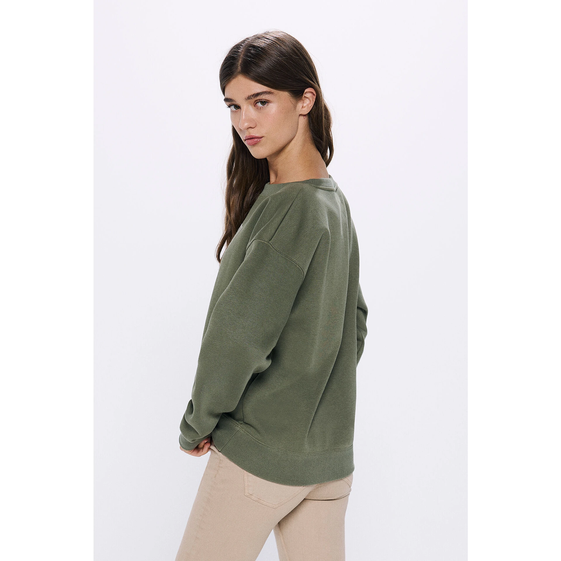 Stay Cool Olive Oversized Sweatshirt | Montivo Pakistan