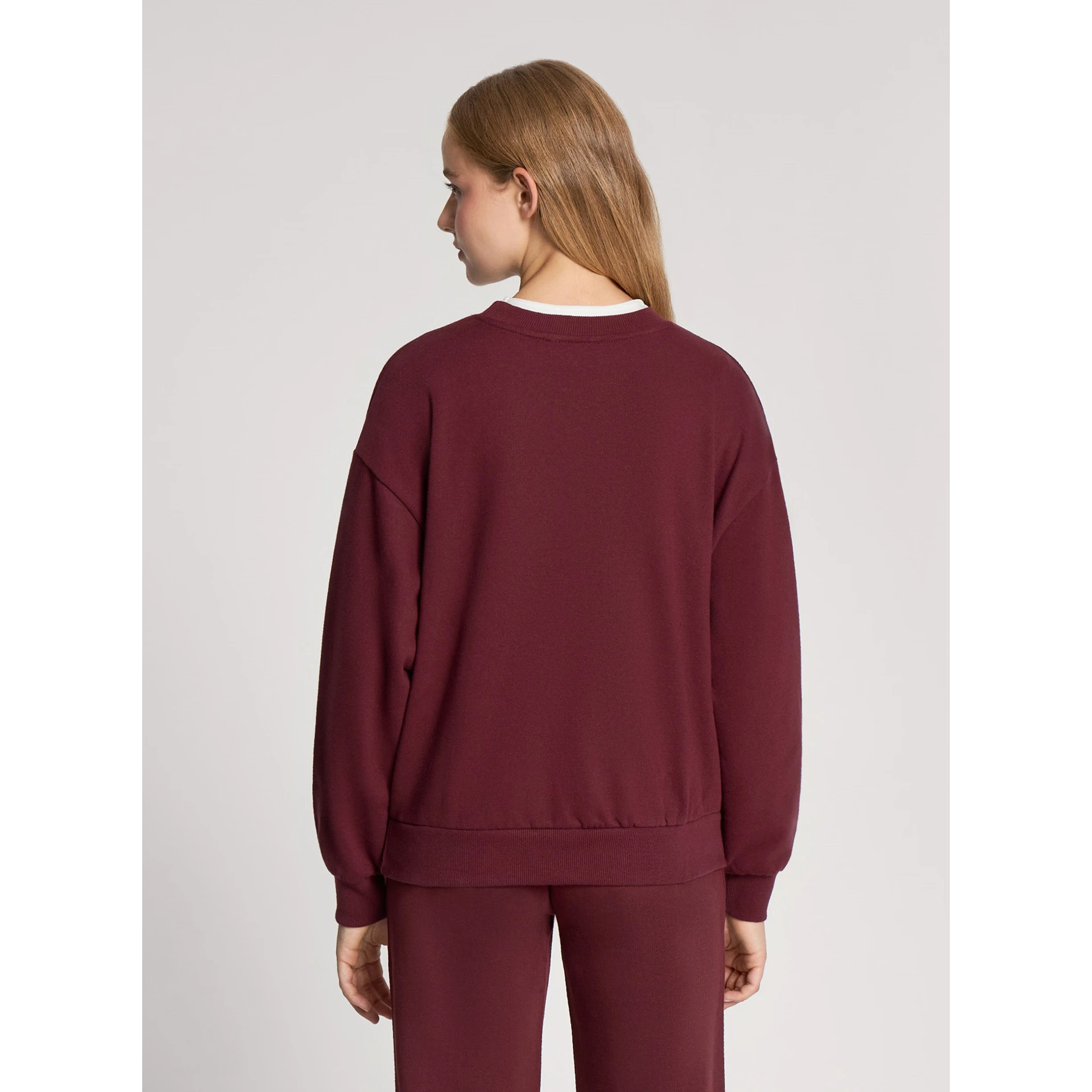 Burgundy Oversized Basic Sweatshirt | Montivo Pakistan