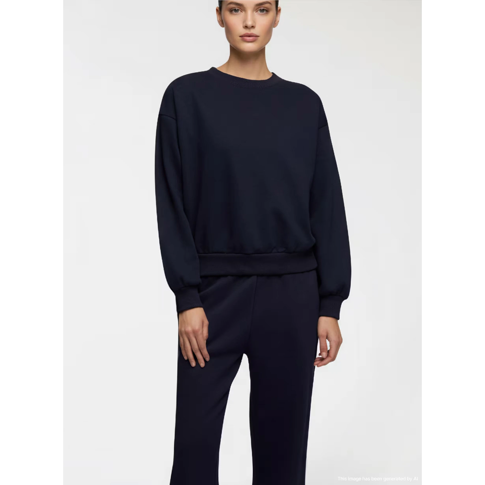 Navy Oversized Basic Sweatshirt | Montivo Pakistan