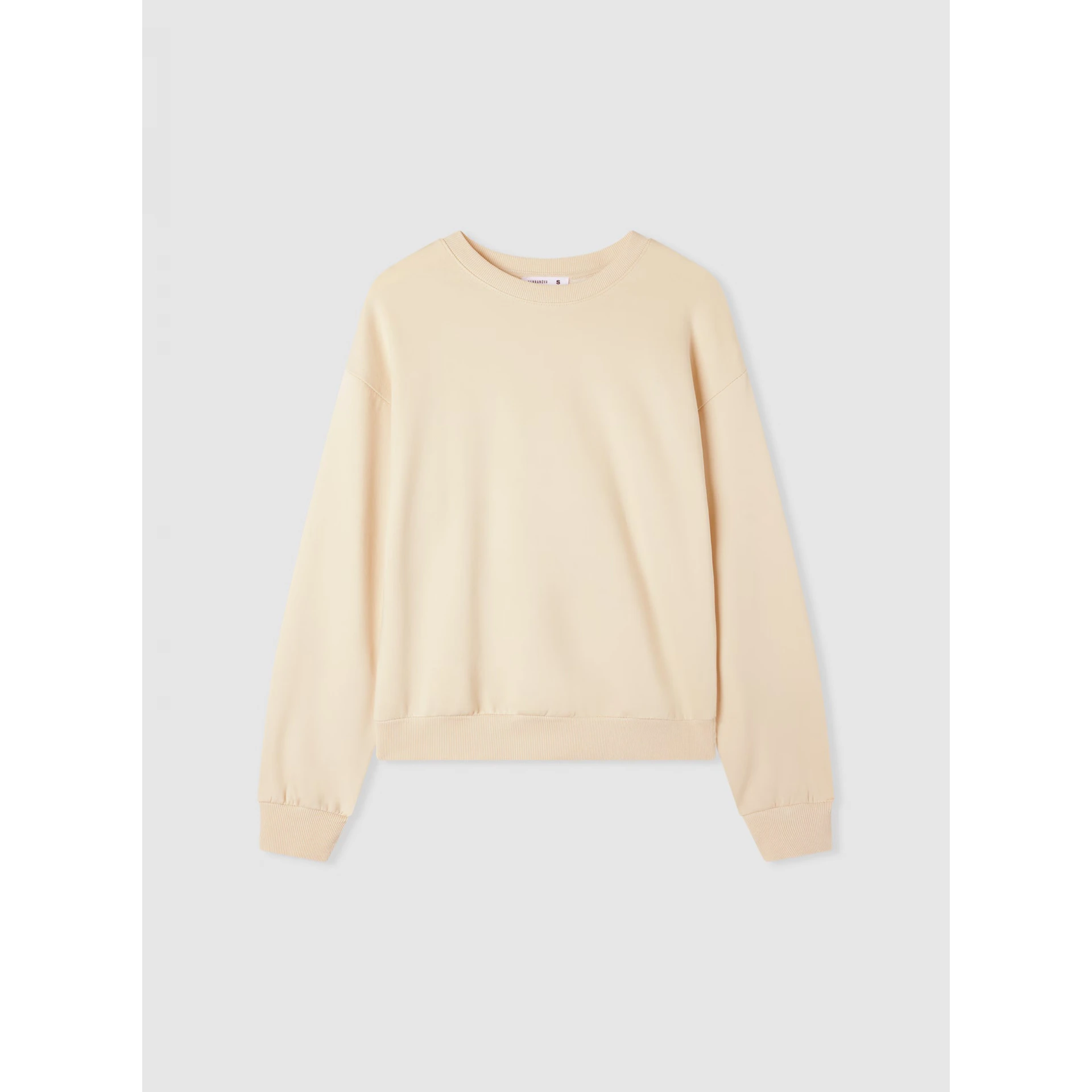 Cream Oversized Basic Sweatshirt | Montivo Pakistan