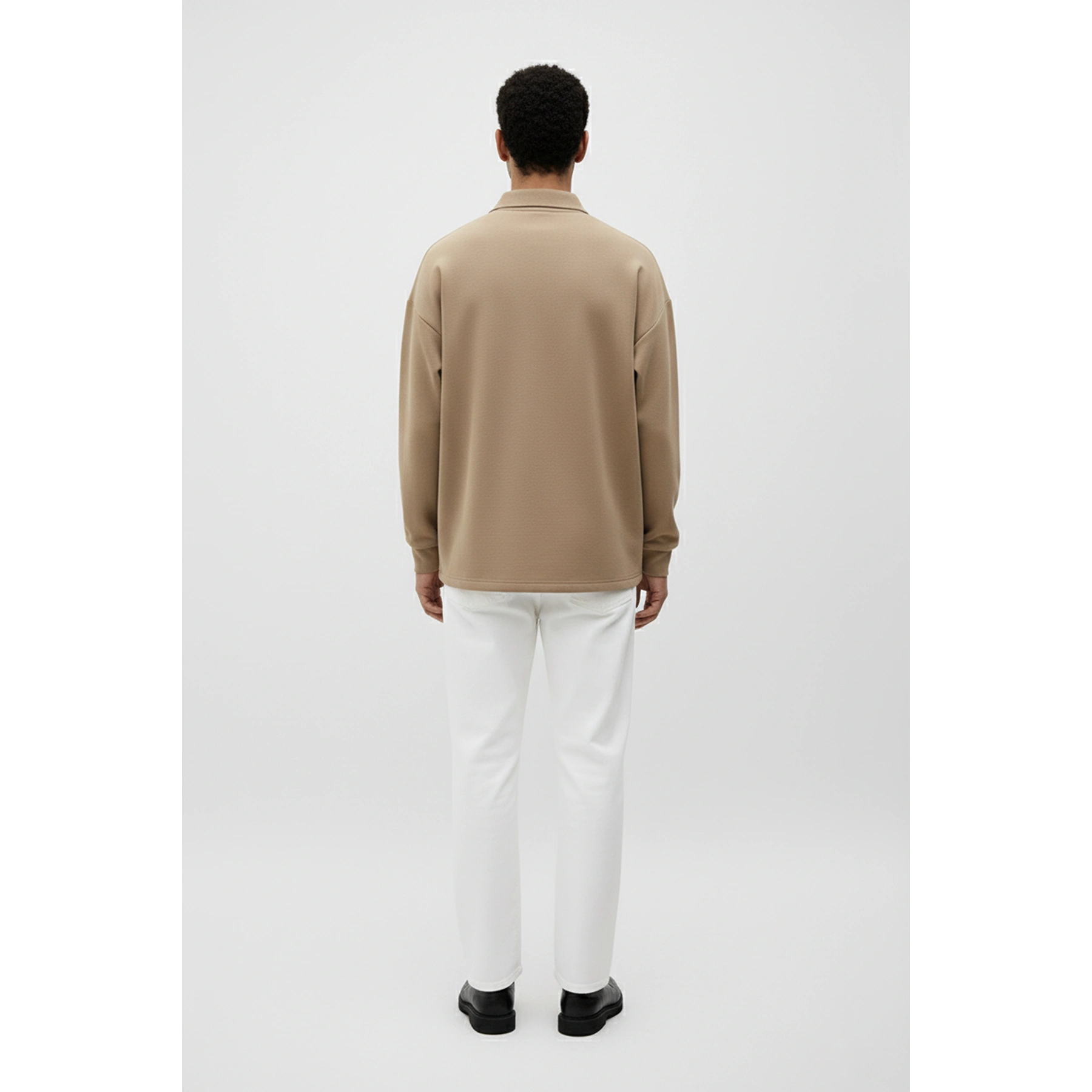 Coffee Jhonny Collar Oversized Sweatshirt | Montivo Pakistan