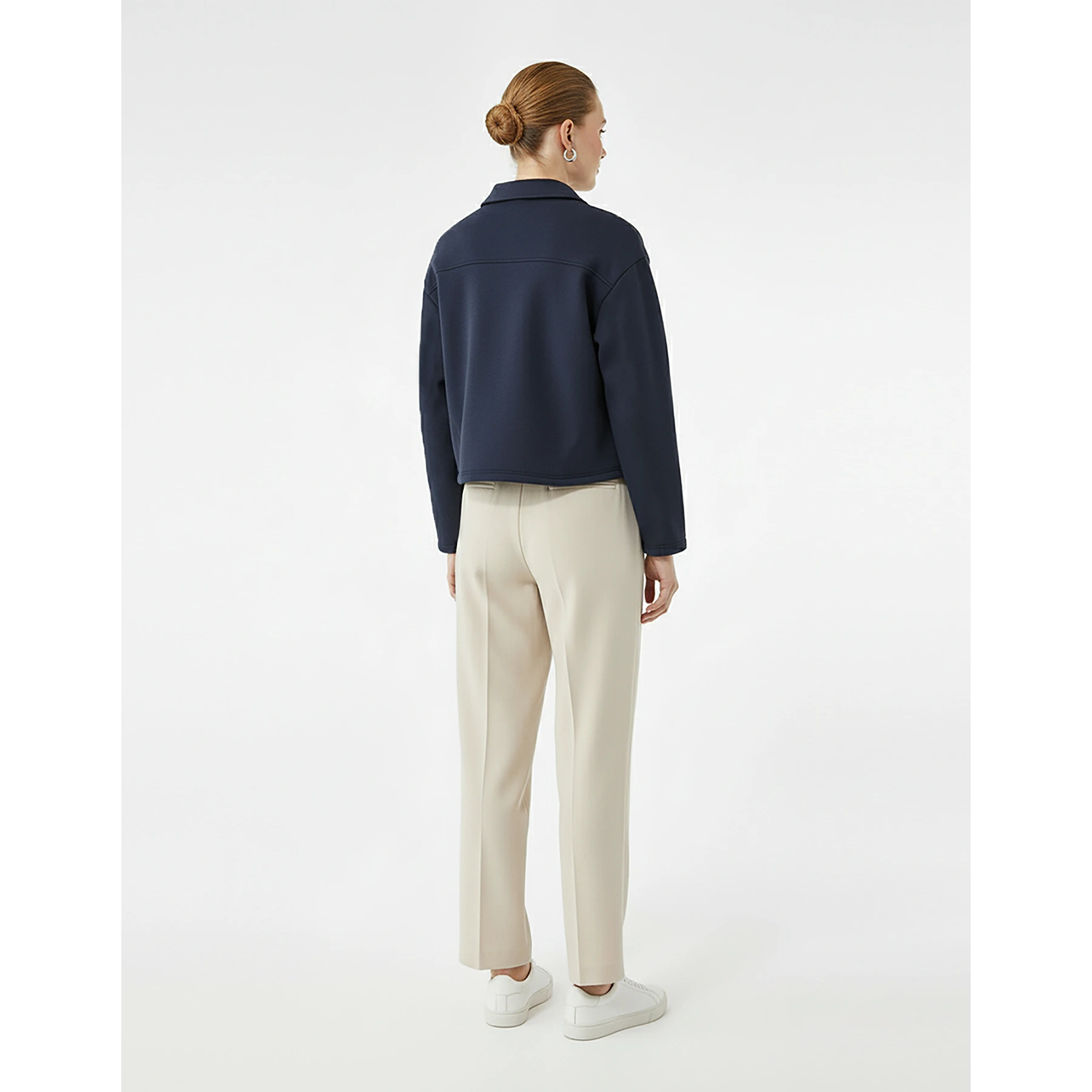 Navy Button Down Coat Jacket | Montivo Pakistan