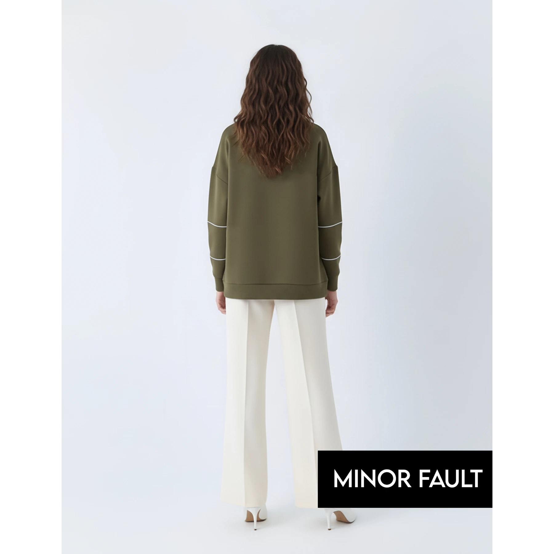 (Minor Fault) Green Hannover Quarter Zipper Sweatshirt | Montivo Pakistan