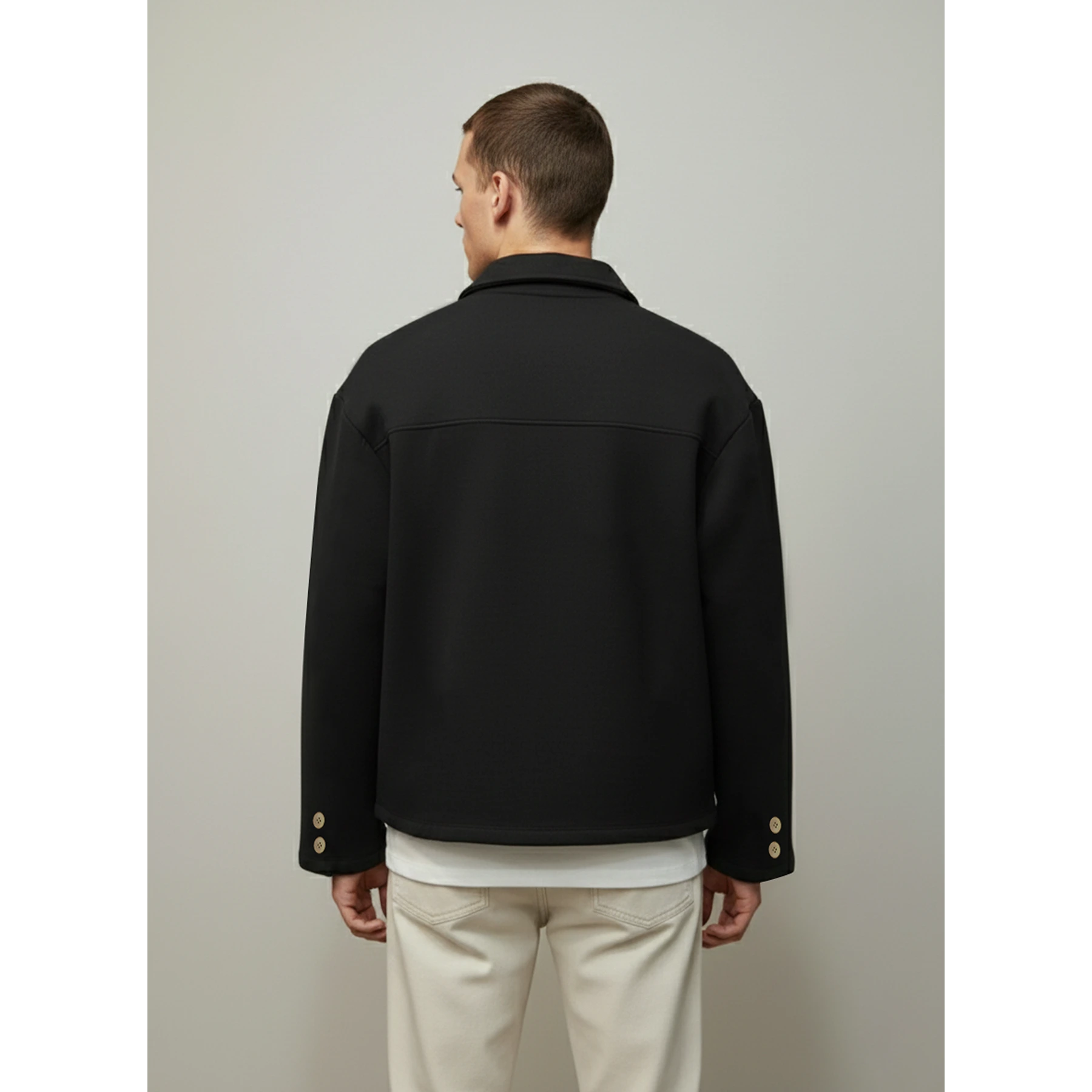 Black Button Down Coat | Montivo Pakistan