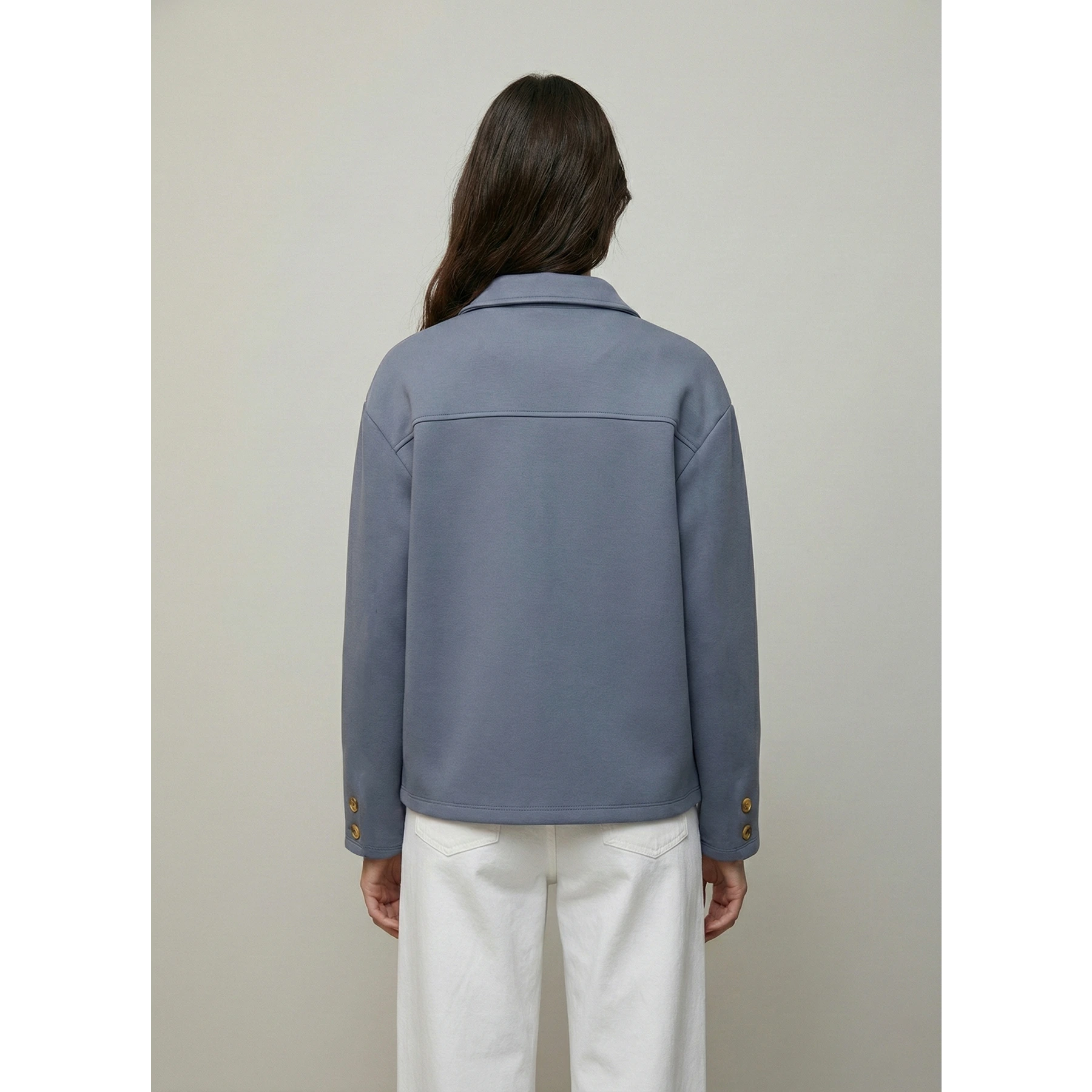 Blue Button Down Coat | Montivo Pakistan