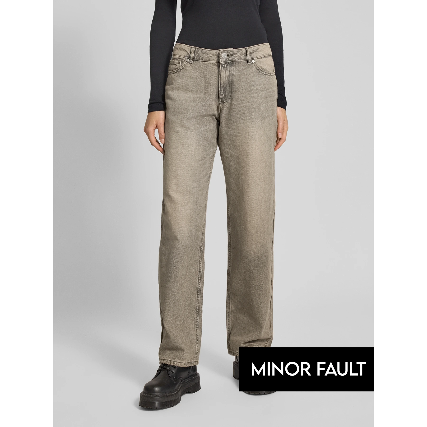 (Minor Fault) Vintage Grey Baggy Fit Jeans | Montivo Pakistan