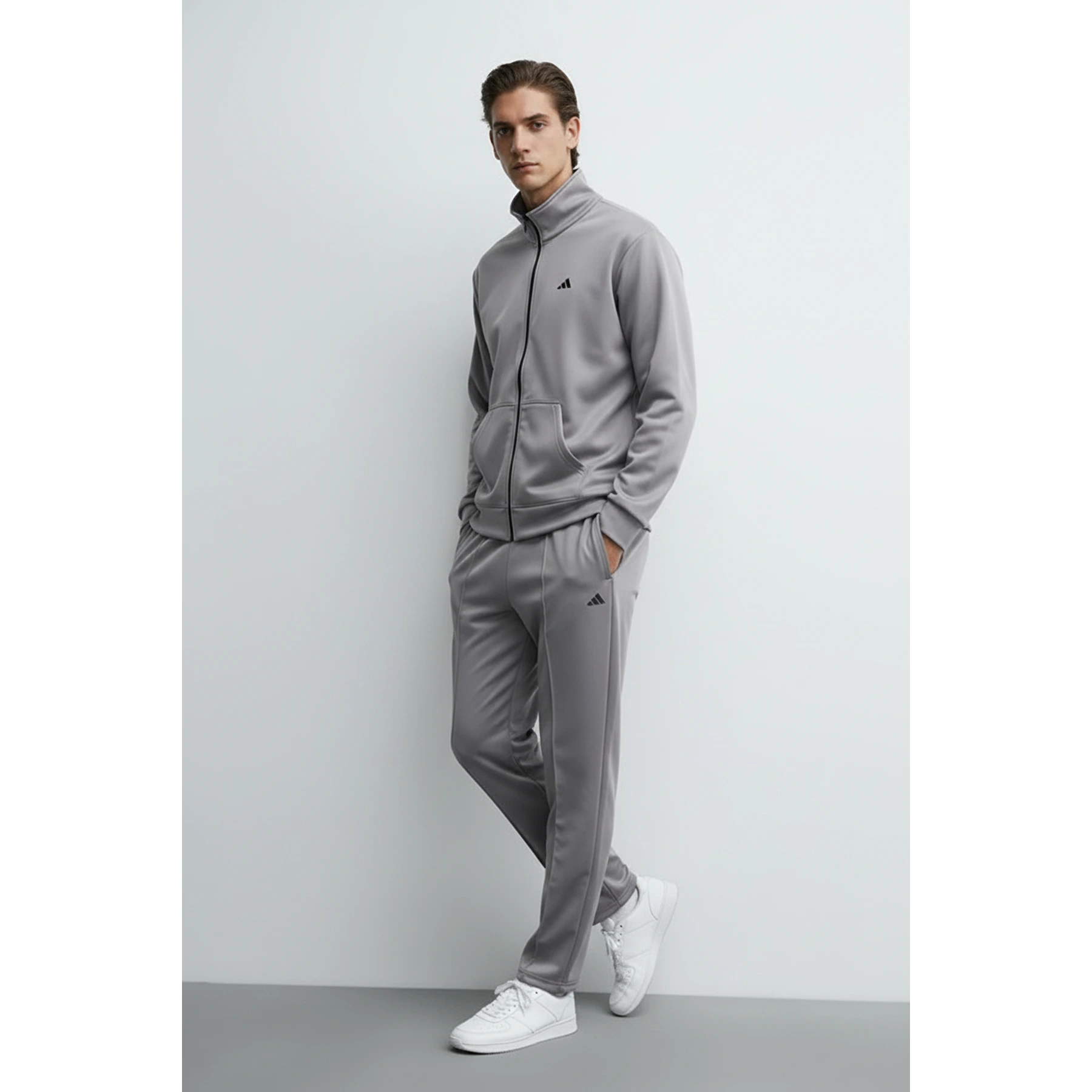 Grey Mock Neck Sports Zipper | Montivo Pakistan
