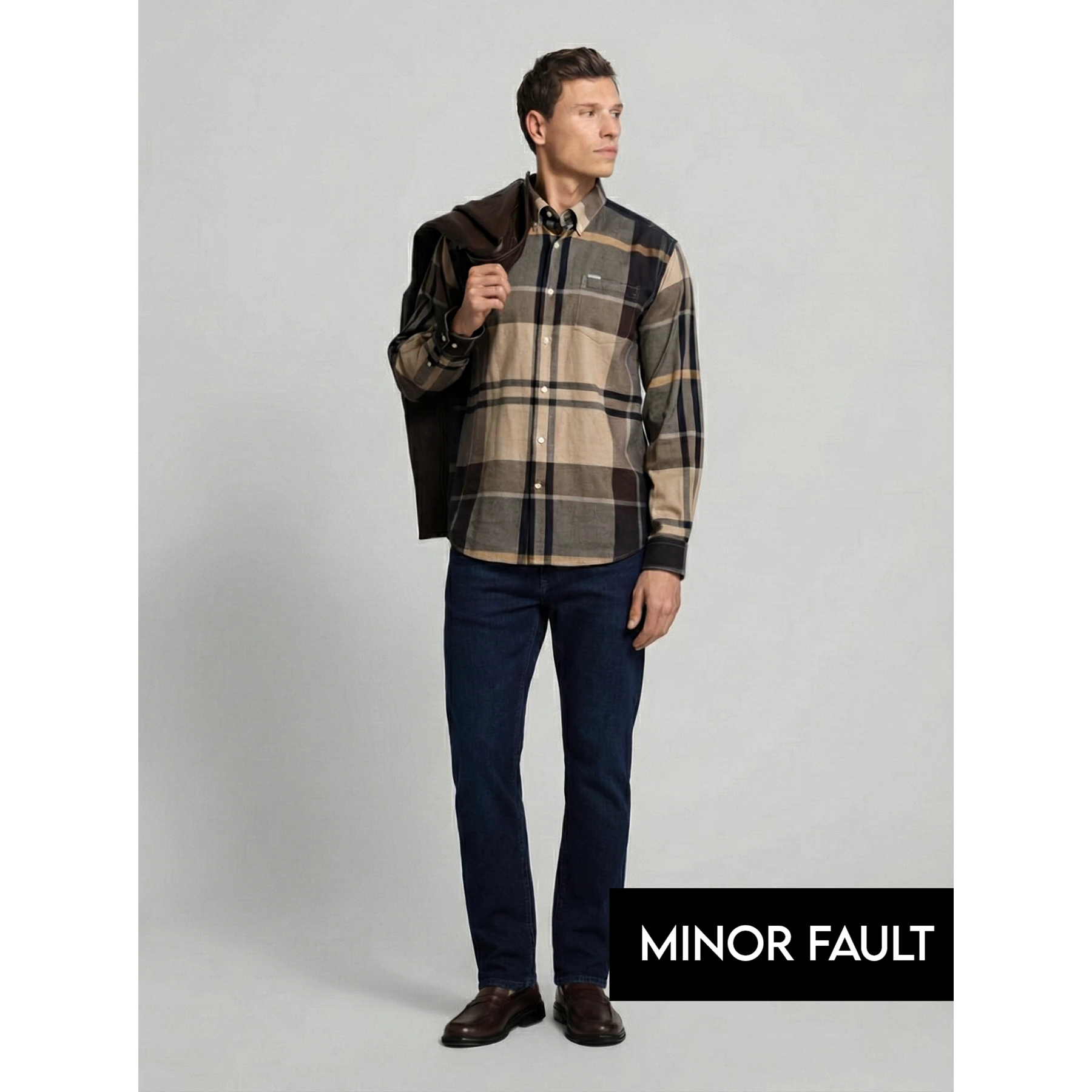 (Minor Fault) Dark Blue Relaxed Regular Fit Jeans | Montivo Pakistan