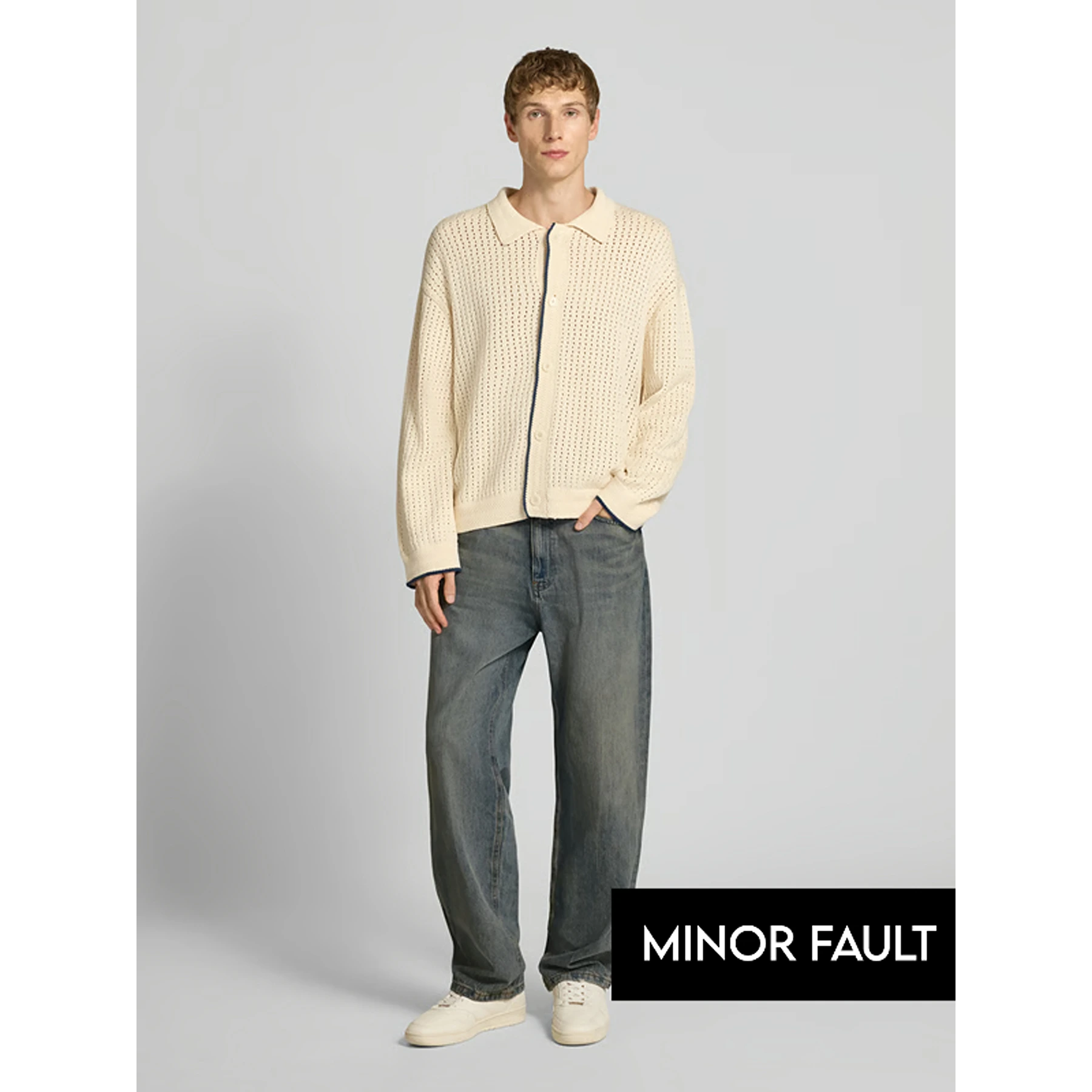 (Minor Fault) Vintage Blue Baggy Fit Jeans | Montivo Pakistan