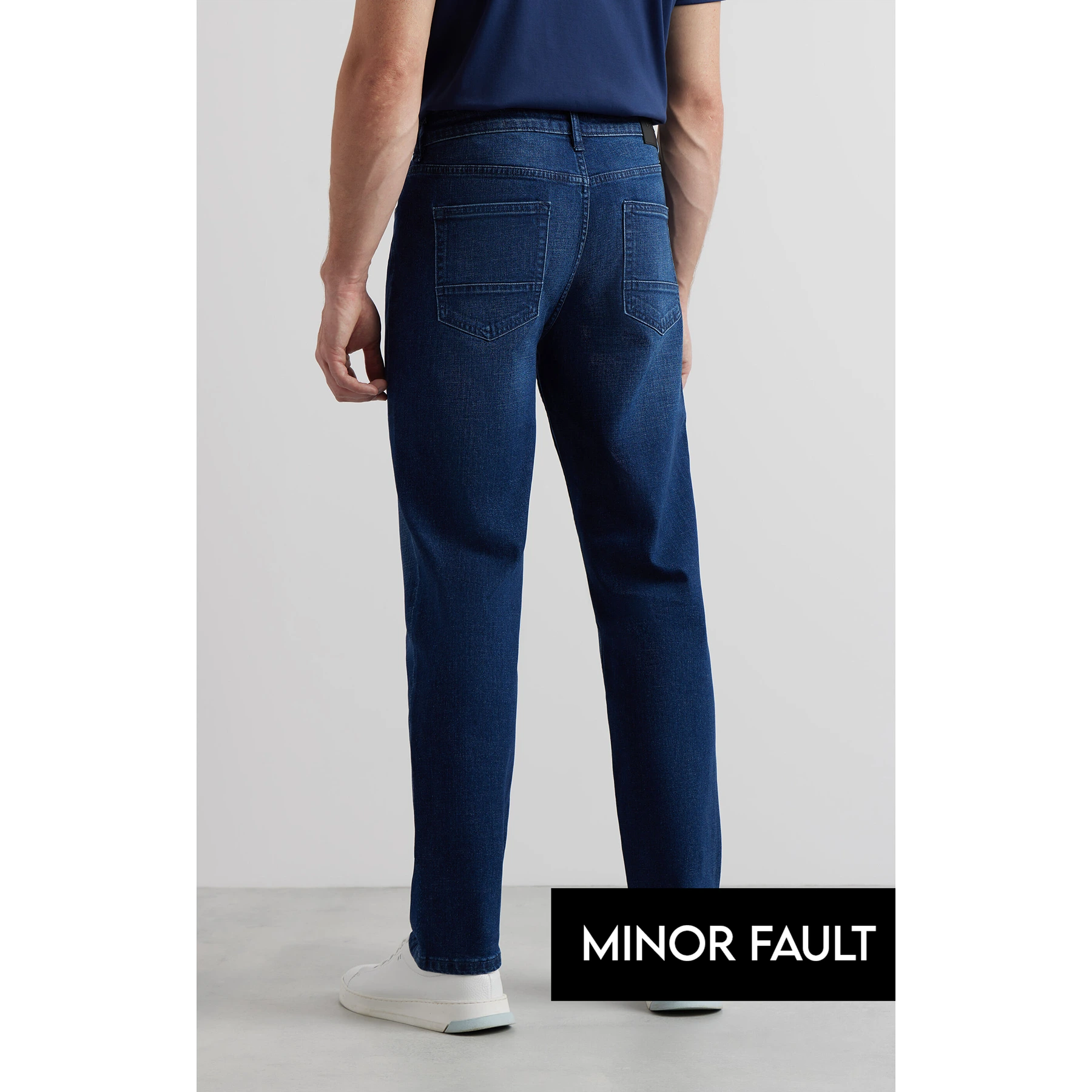 (Minor Fault) Mid Blue Slim Straight Jeans | Montivo Pakistan