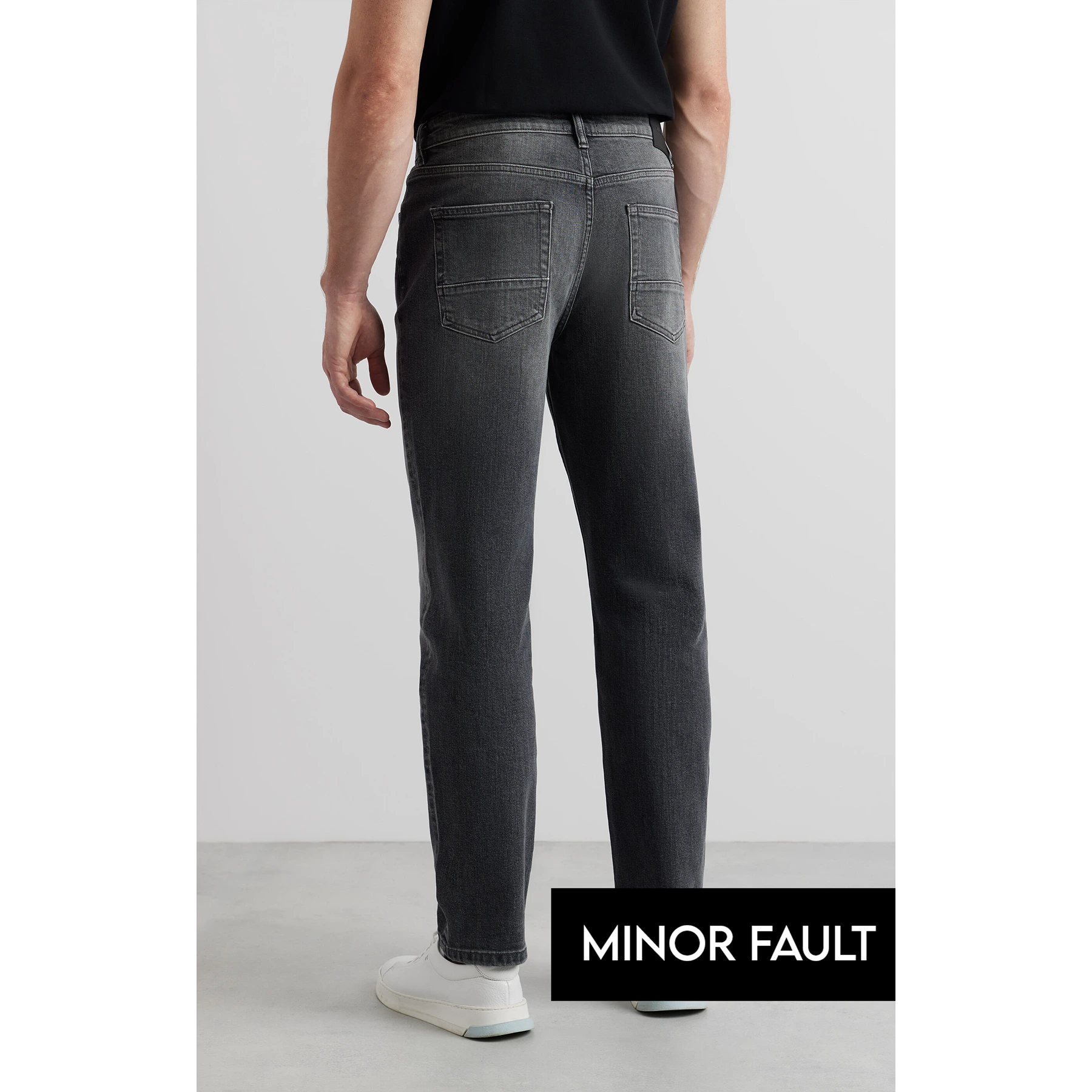 (Minor Fault) Grey Slim Straight Jeans | Montivo Pakistan