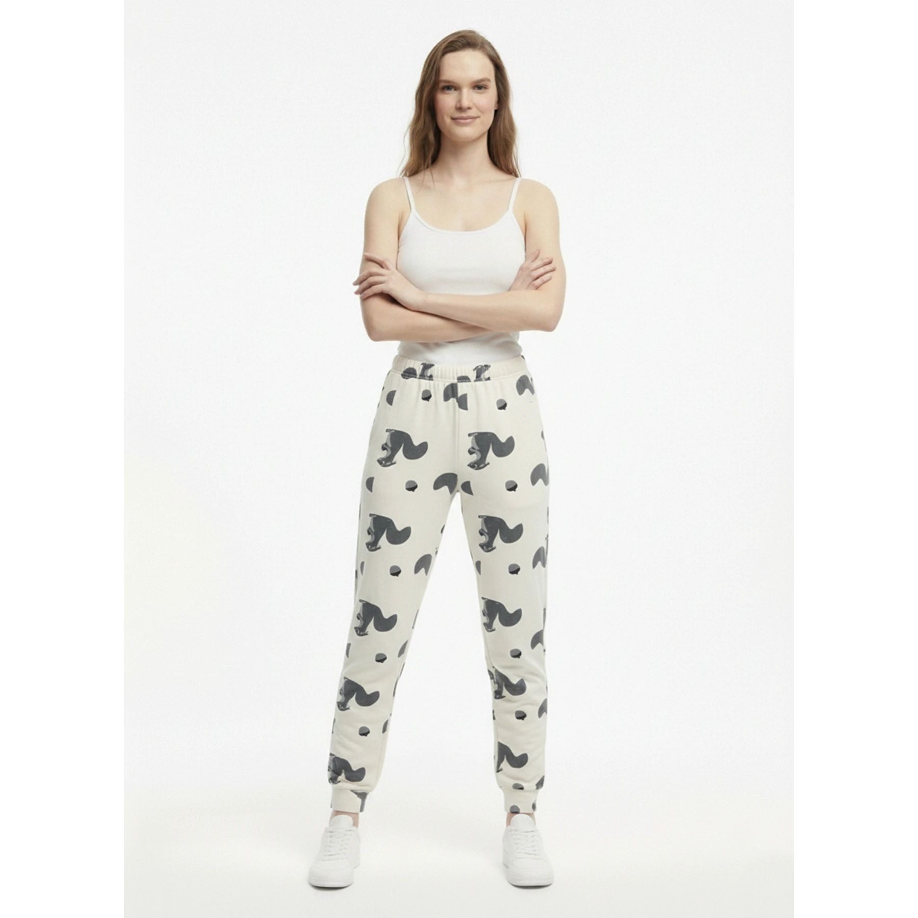 Grey Printed Jersey Nightwear Trousers | Montivo Pakistan