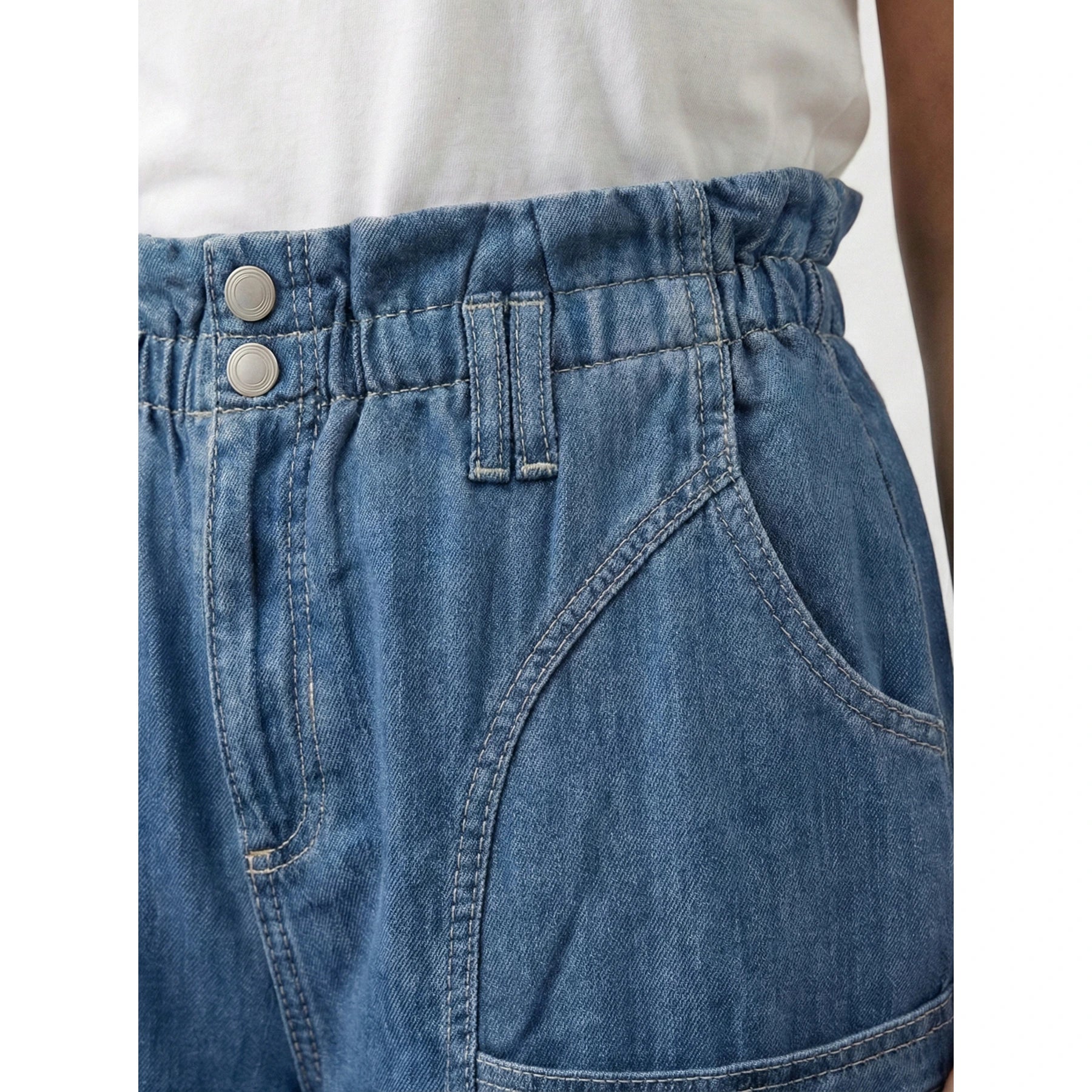 Wide Leg Cargo Cropped Jeans | Montivo Pakistan