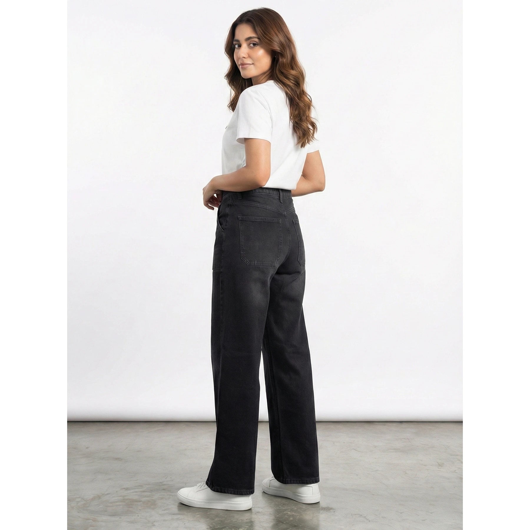 Black Wide Leg Jeans | Montivo Pakistan