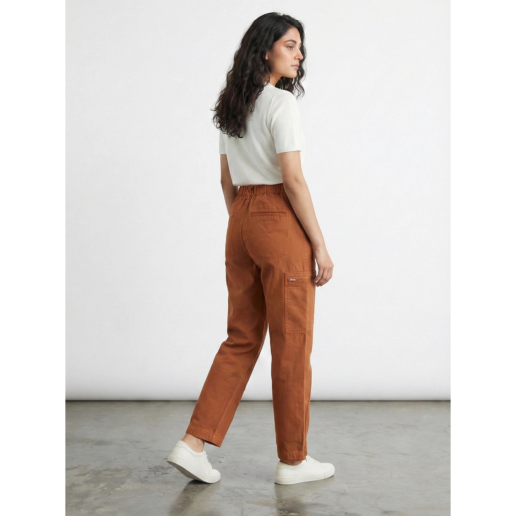 Rust Taper Denim Trousers | Montivo Pakistan