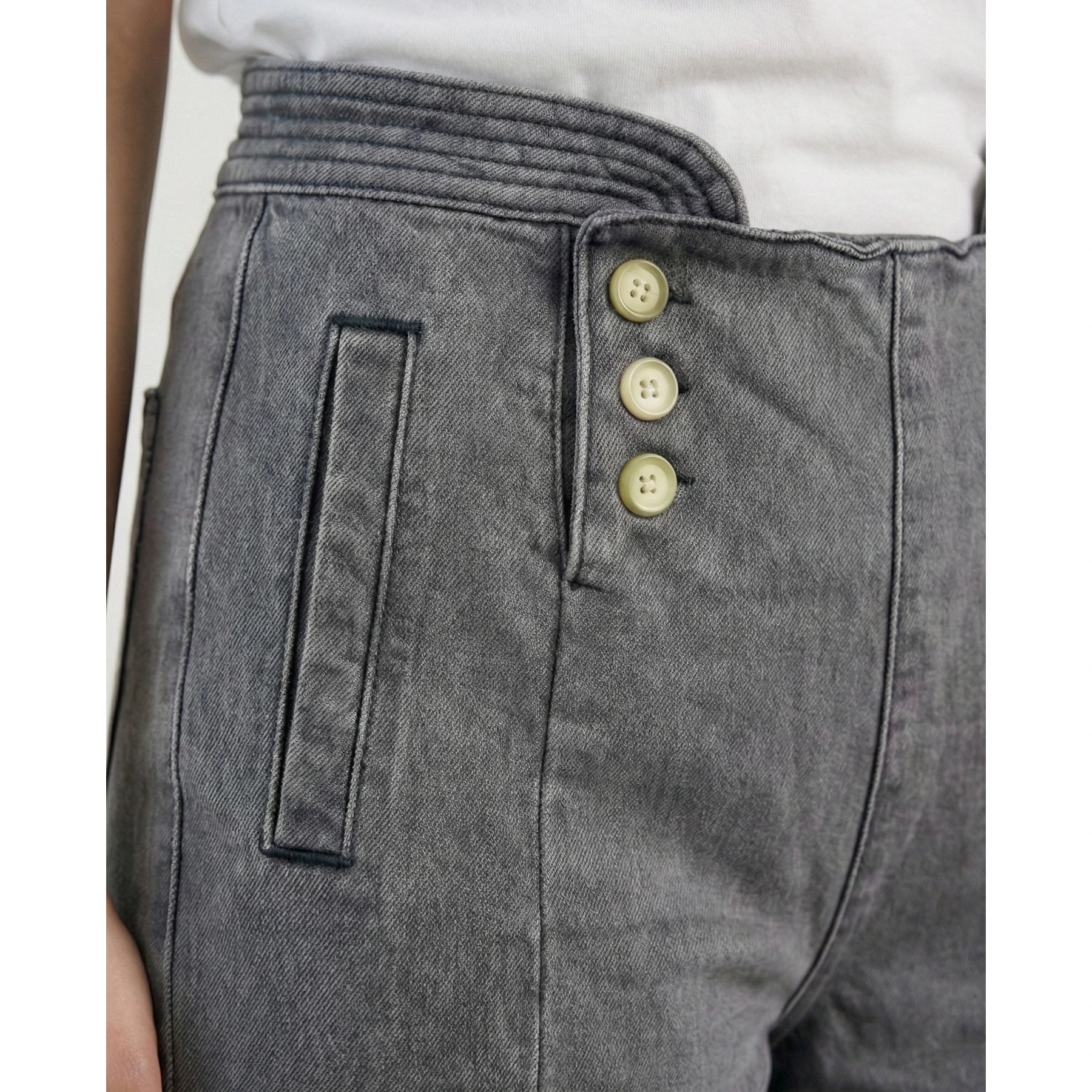 Grey Long Wide Leg Jeans | Montivo Pakistan